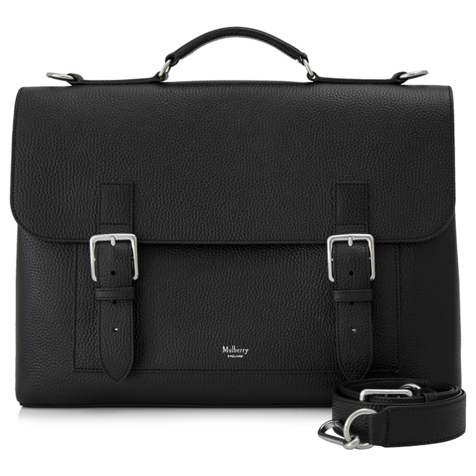 Mulberry Black Chiltern Leather Briefcase