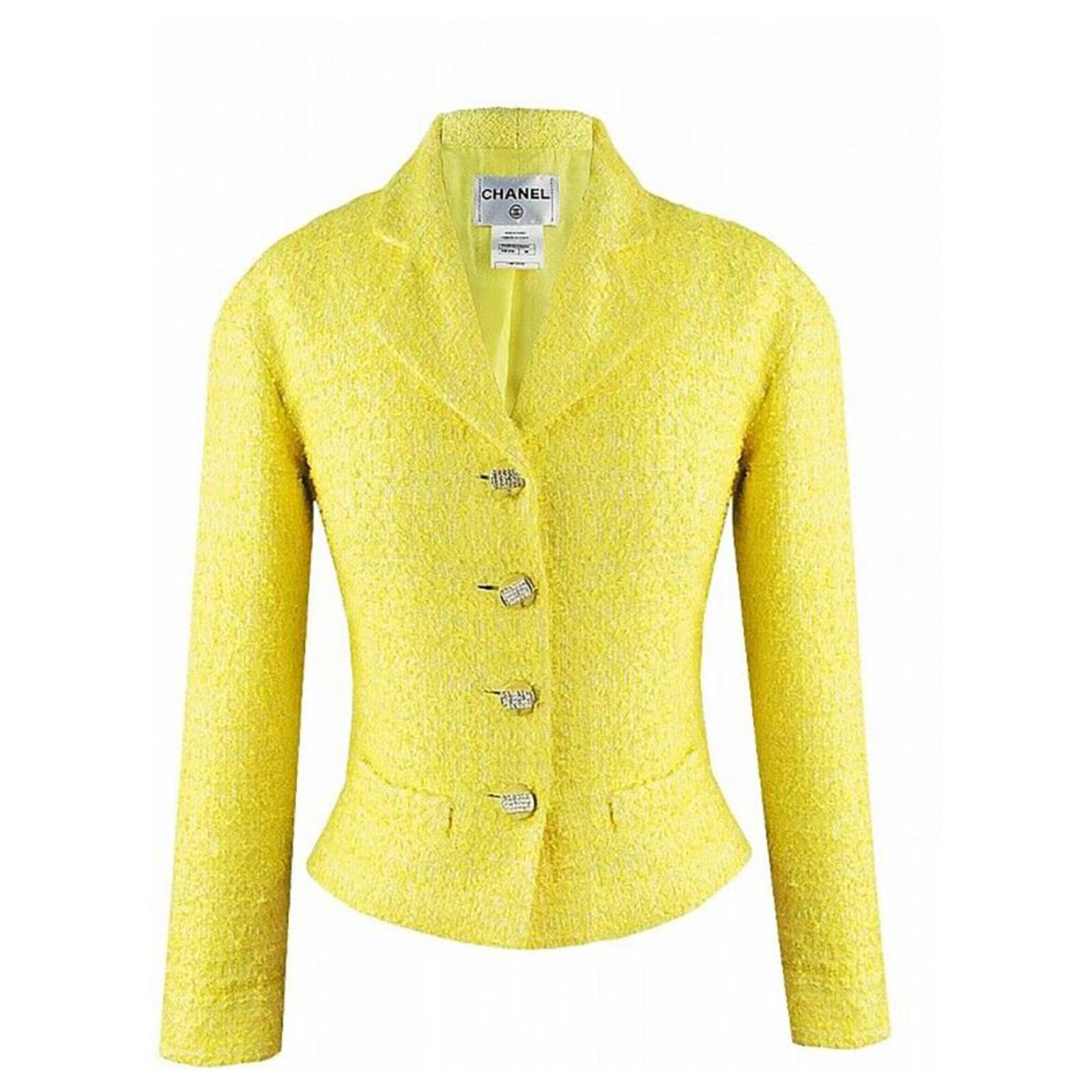 Chanel famous Cruise skirt suit Yellow Tweed ref.214730 - Joli Closet