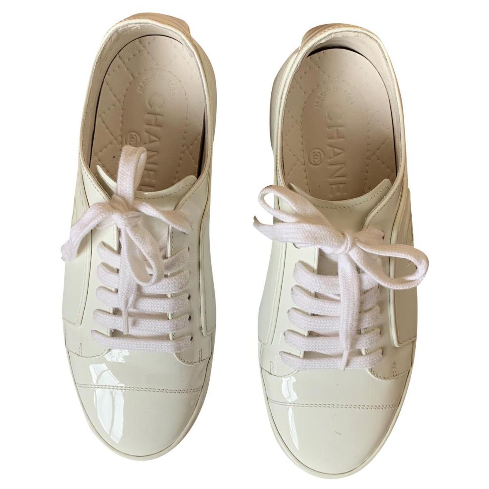 basket chanel blanche femme