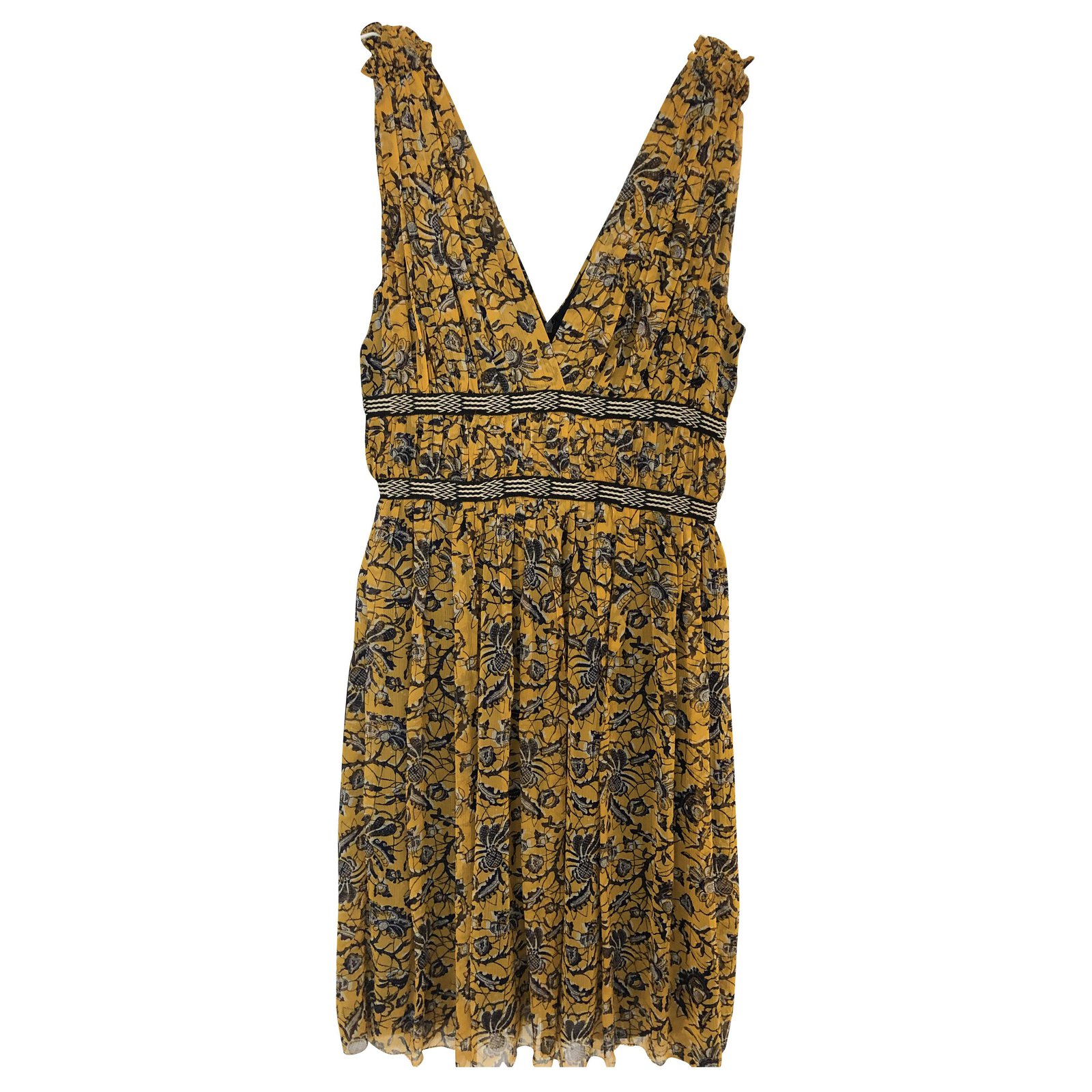Isabel Dresses Yellow Silk ref.214771 - Joli Closet