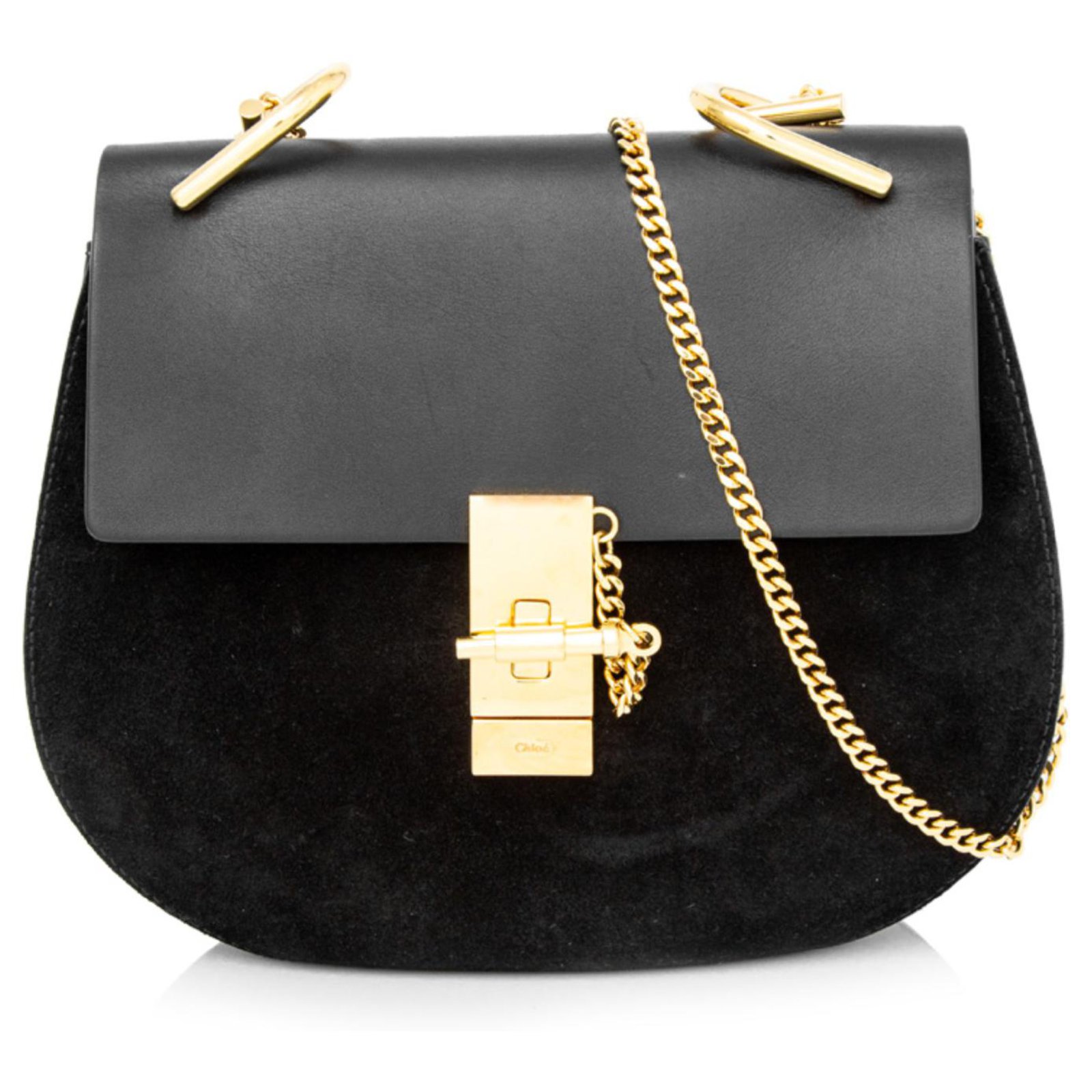 chloe black suede bag