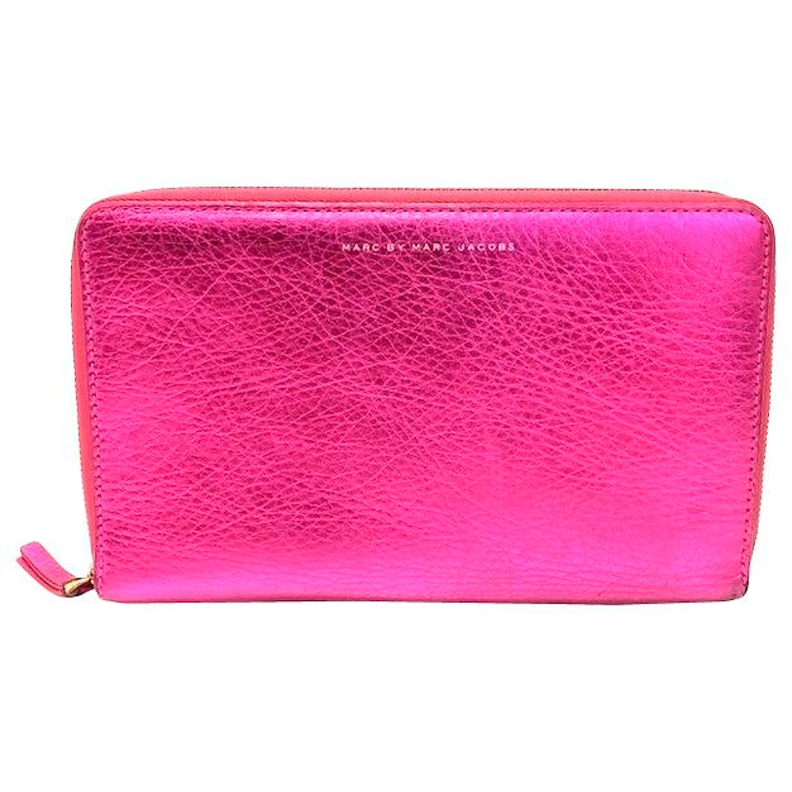 Portefeuille Marc Jacobs Cuir Rose Joli Closet