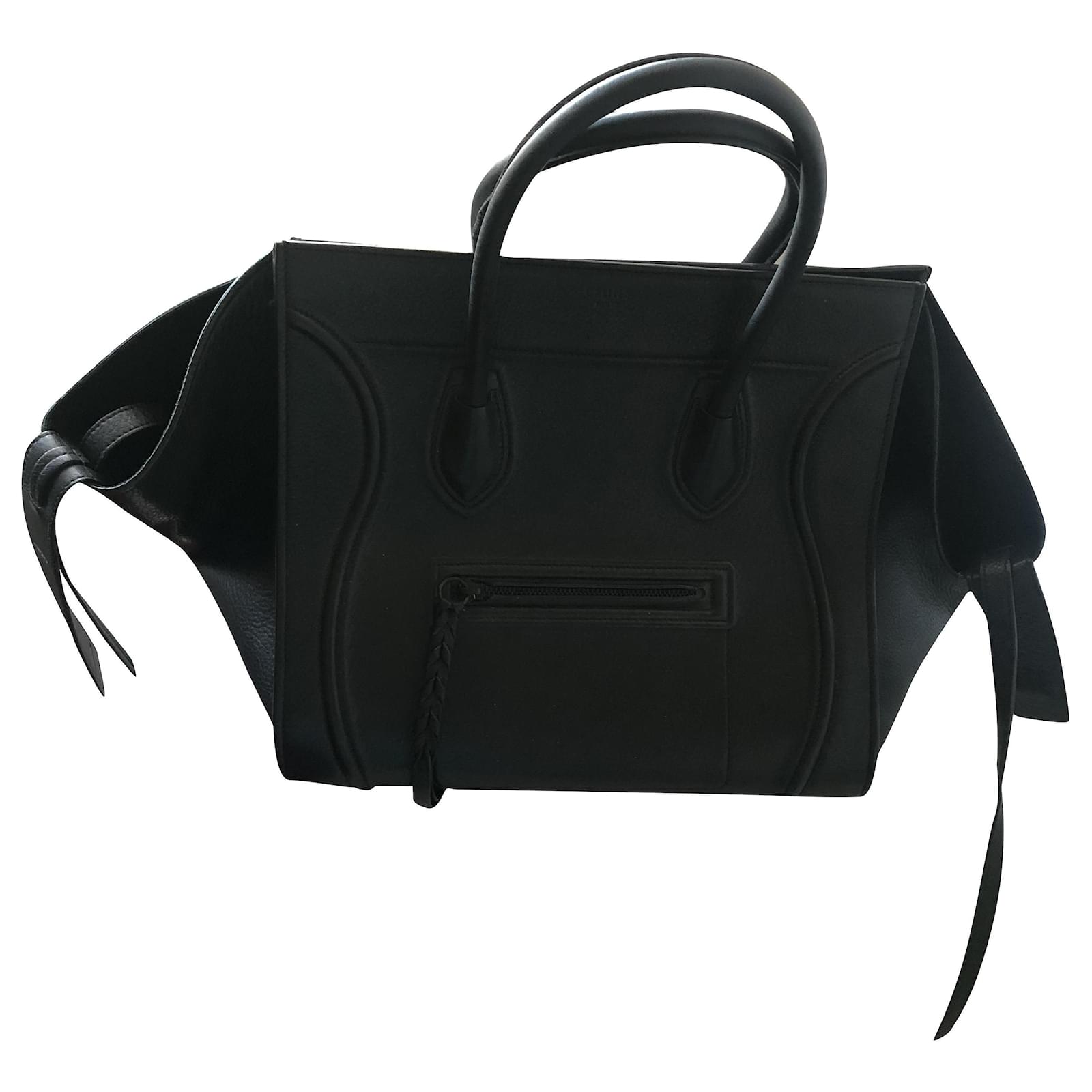 black celine phantom bolsa