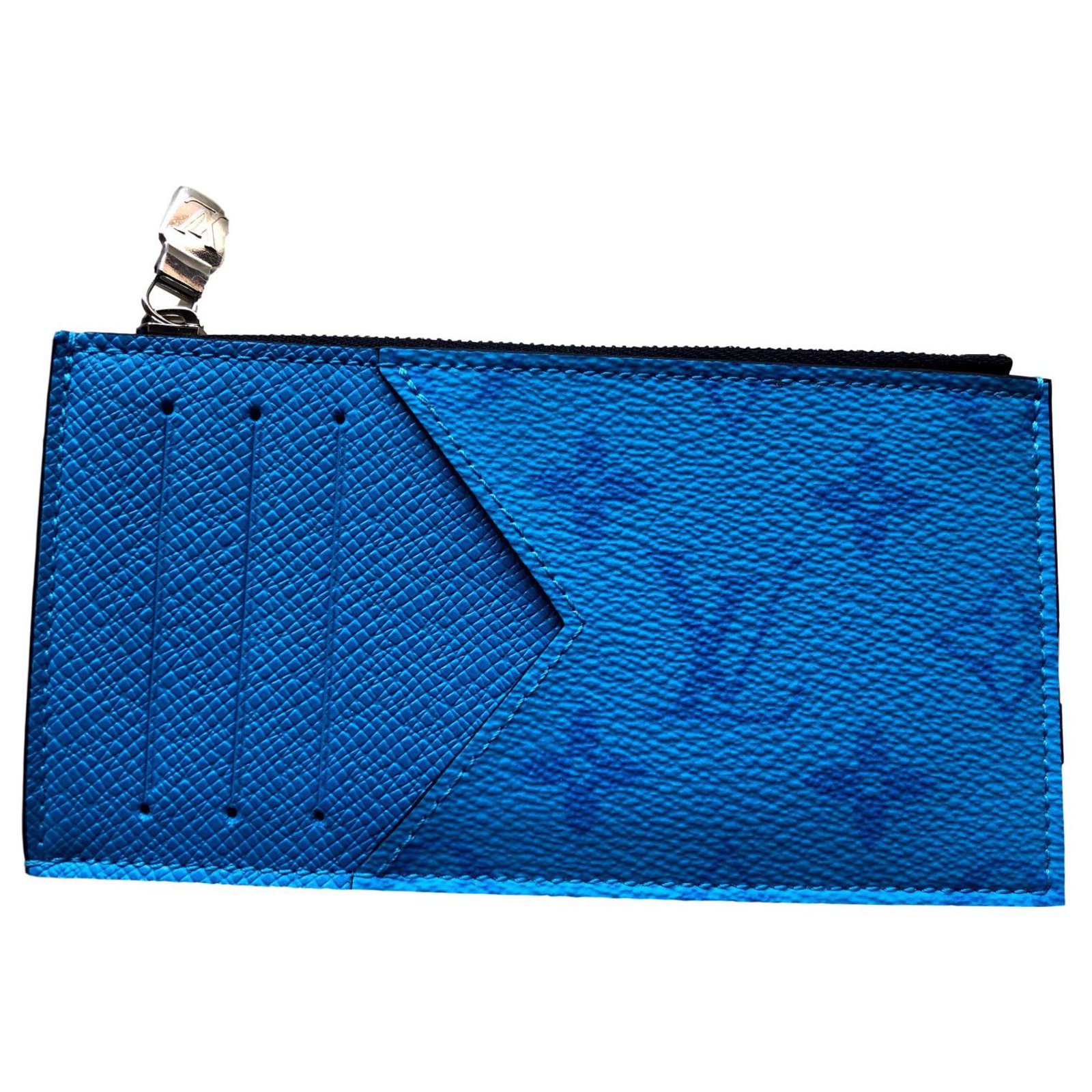 Porta carte Louis Vuitton nuovo Blu Pelle ref.128362 - Joli Closet