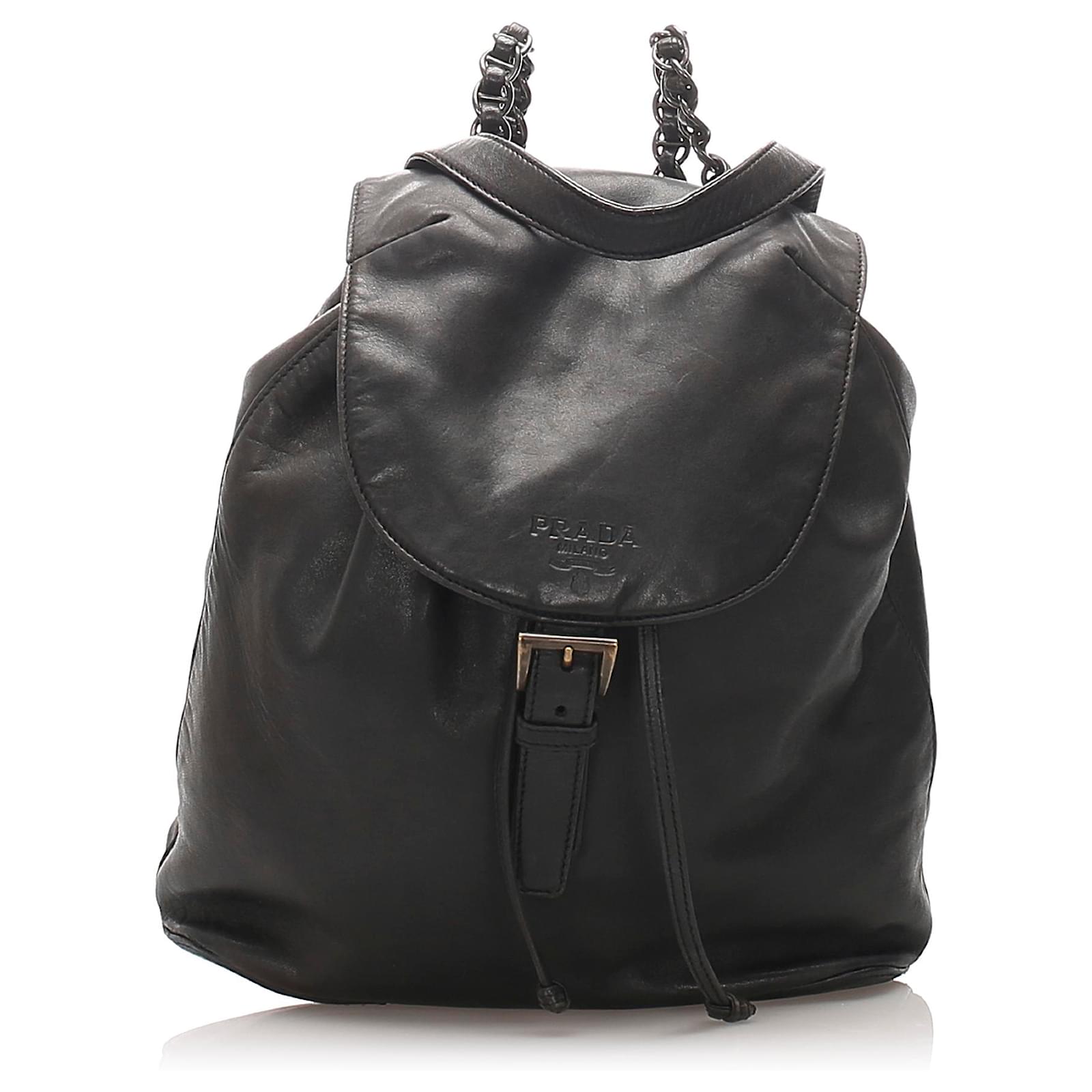 prada backpack with chain straps