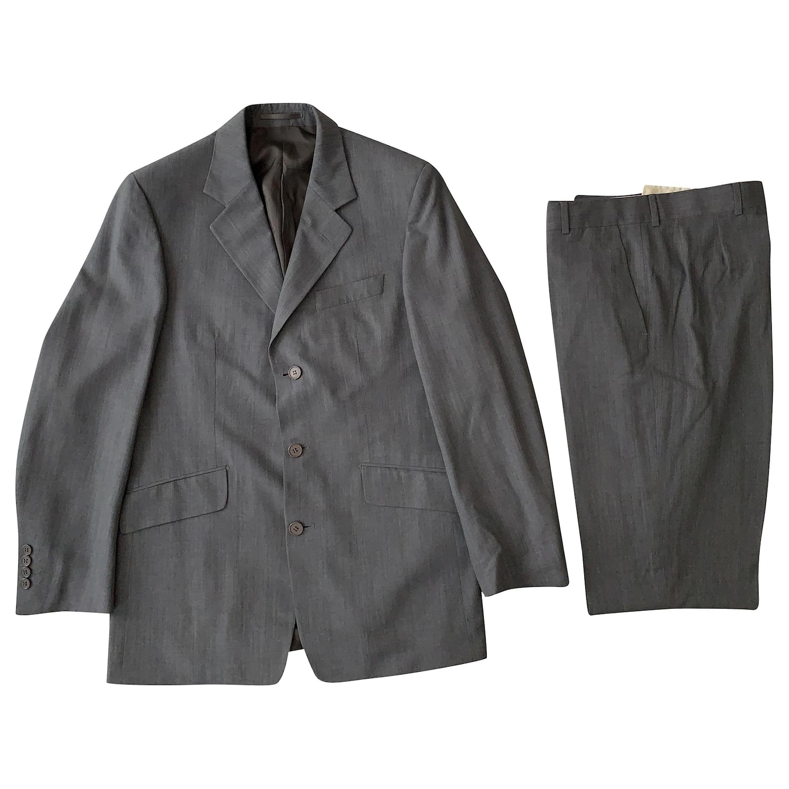Yves Saint Laurent Grey vintage suit YSL Homme Viscose ref