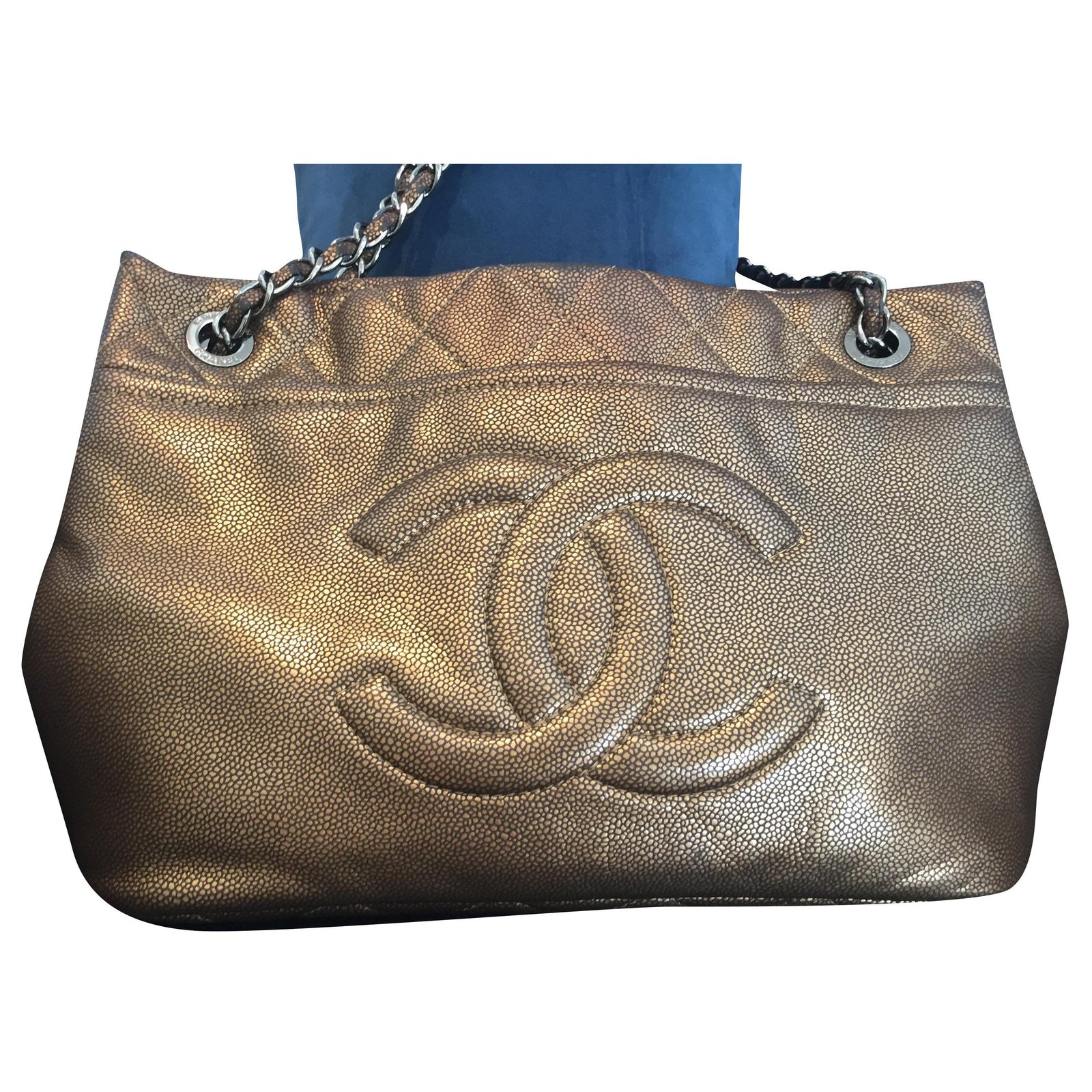 Timeless Chanel Handbags Bronze Leather ref.215370 - Joli Closet