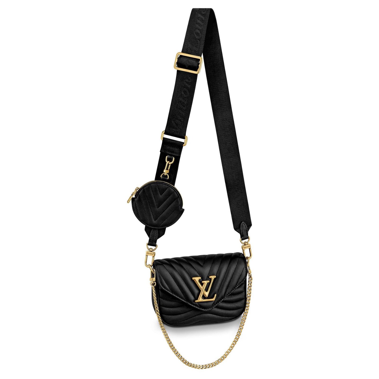 Louis Vuitton LV new multipochette newwave Negro Cuero ref.215382 - Joli  Closet
