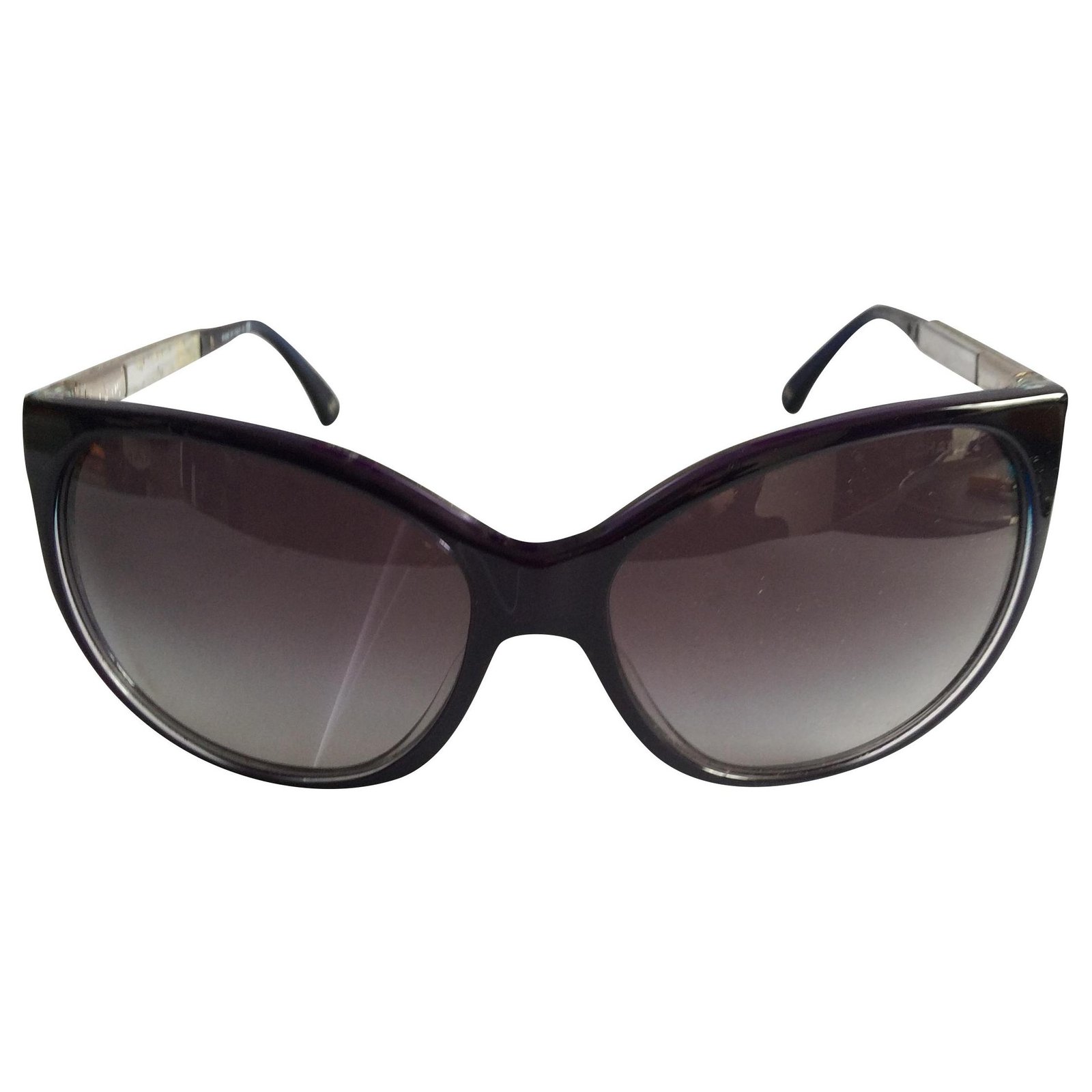 Chanel gerundet Sonnenbrille Acetat Marineblau ref.215507 ...