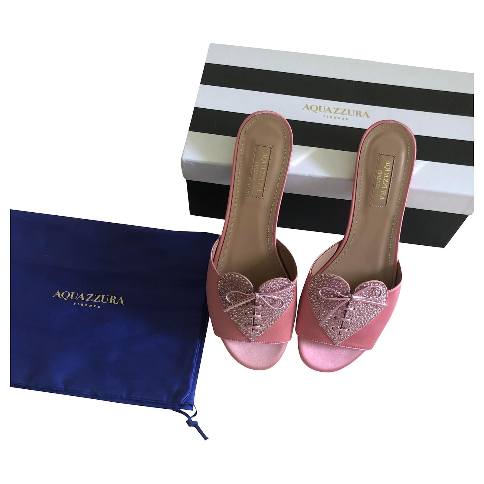 Aquazzura Sandals Pink Satin Ref Joli Closet
