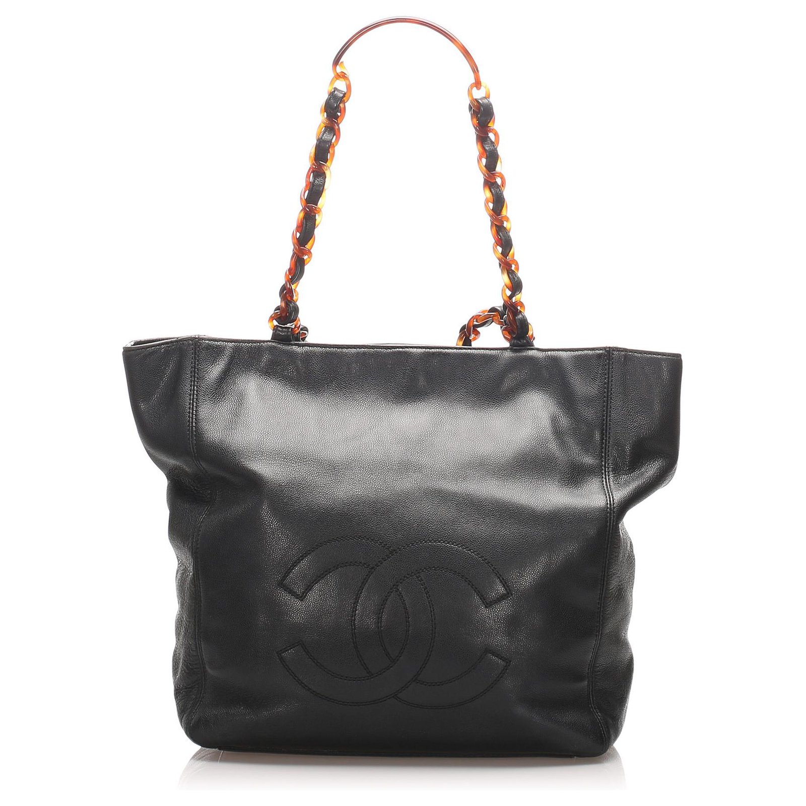 Chanel Black CC Lambskin Leather Tote Bag ref.215823 - Joli Closet