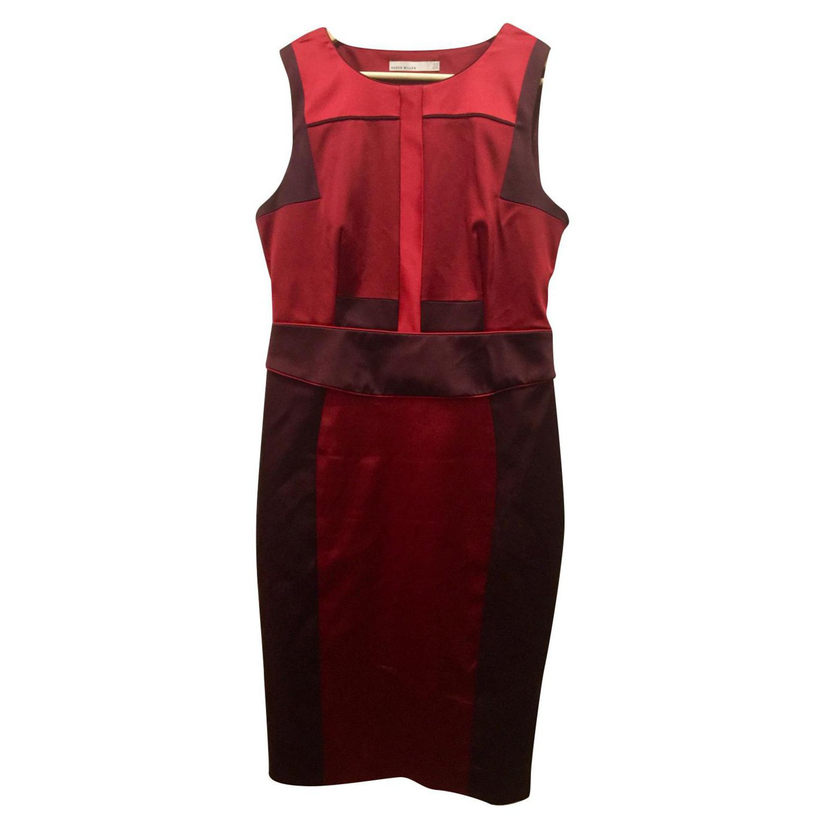 Millen Stretch satin dress Red Dark red Elastane Polyamide Acetate ref.215878 - Joli Closet