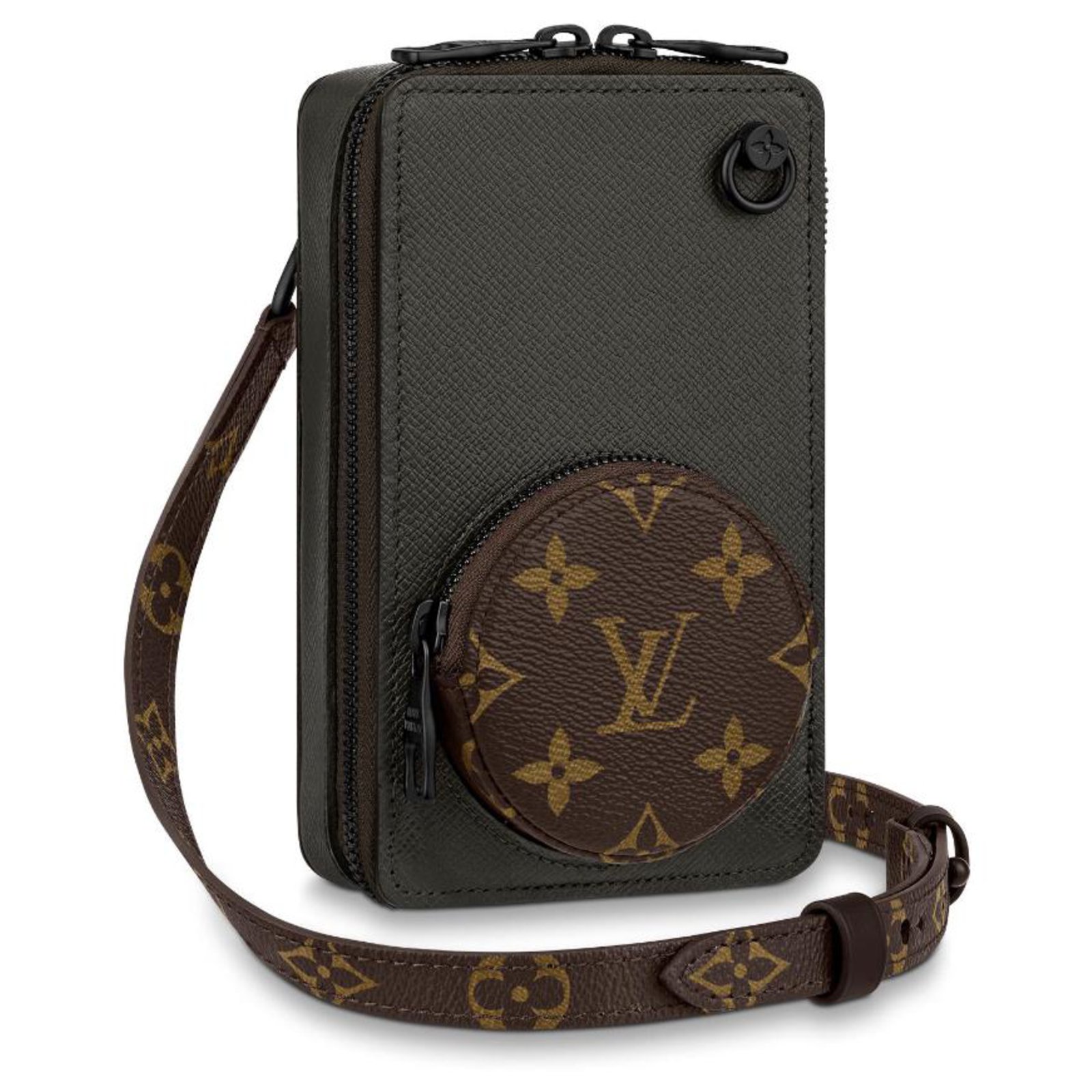 Louis Vuitton Multiple Wallet (3 Card Slot) Taiga Black in Taiga Leather -  US