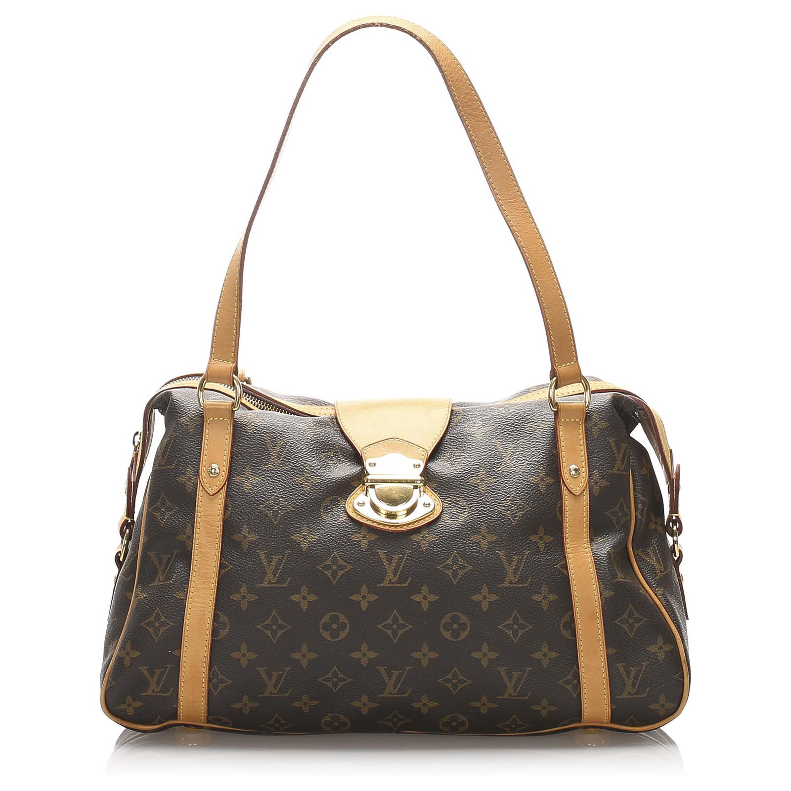 Louis Vuitton Stresa PM Handbag Monogram Canvas Shoulder Bag Authentic