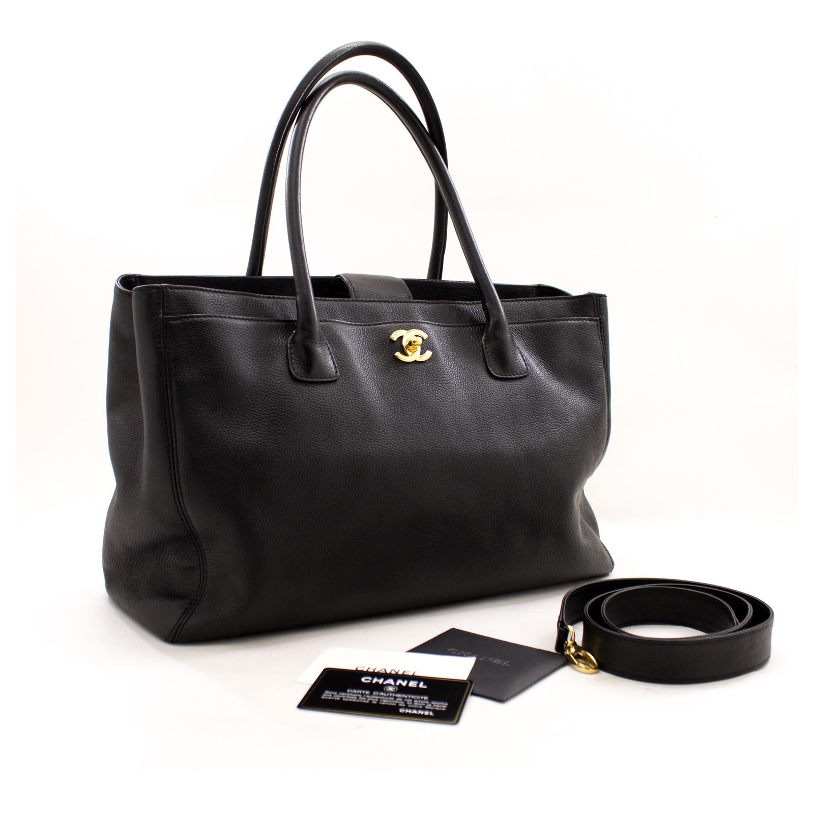 chanel tote black