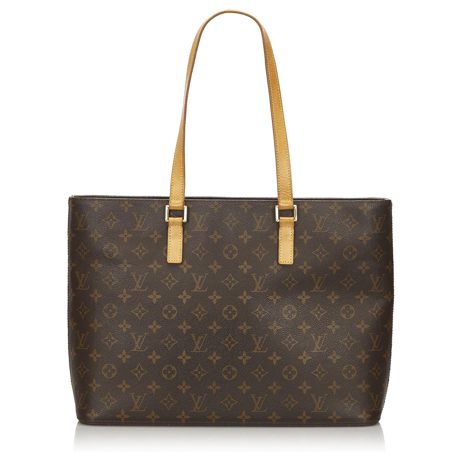 Louis Vuitton Brown Monogram Luco Tote Leather Cloth ref.216565 - Joli ...