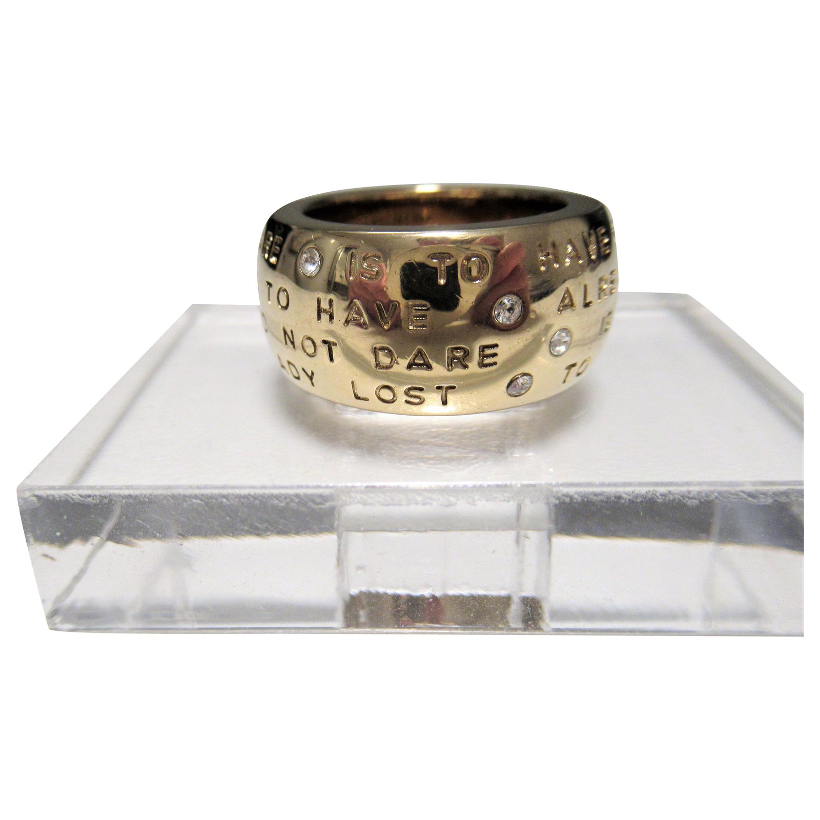 Autre Dyrberg/Kern gold-plated ring with crystals Joli Closet