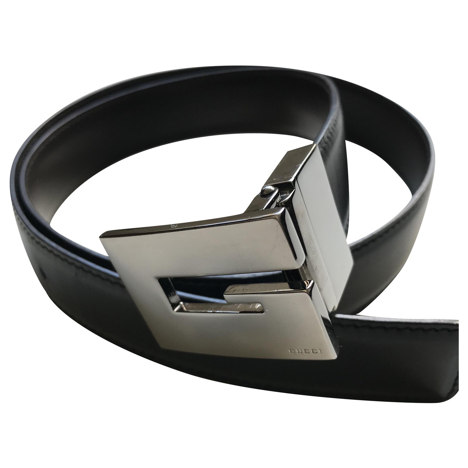 black gucci belt with silver buckle womens