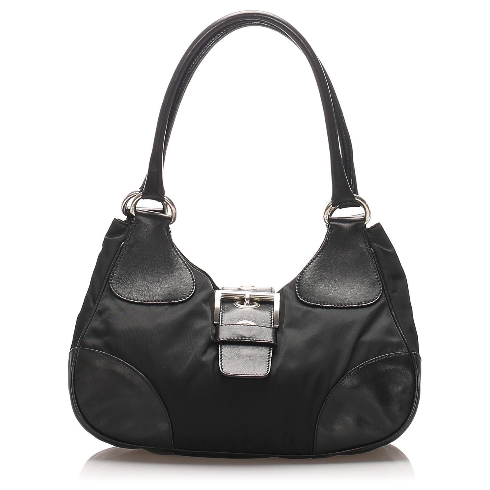 prada black tessuto shoulder bag