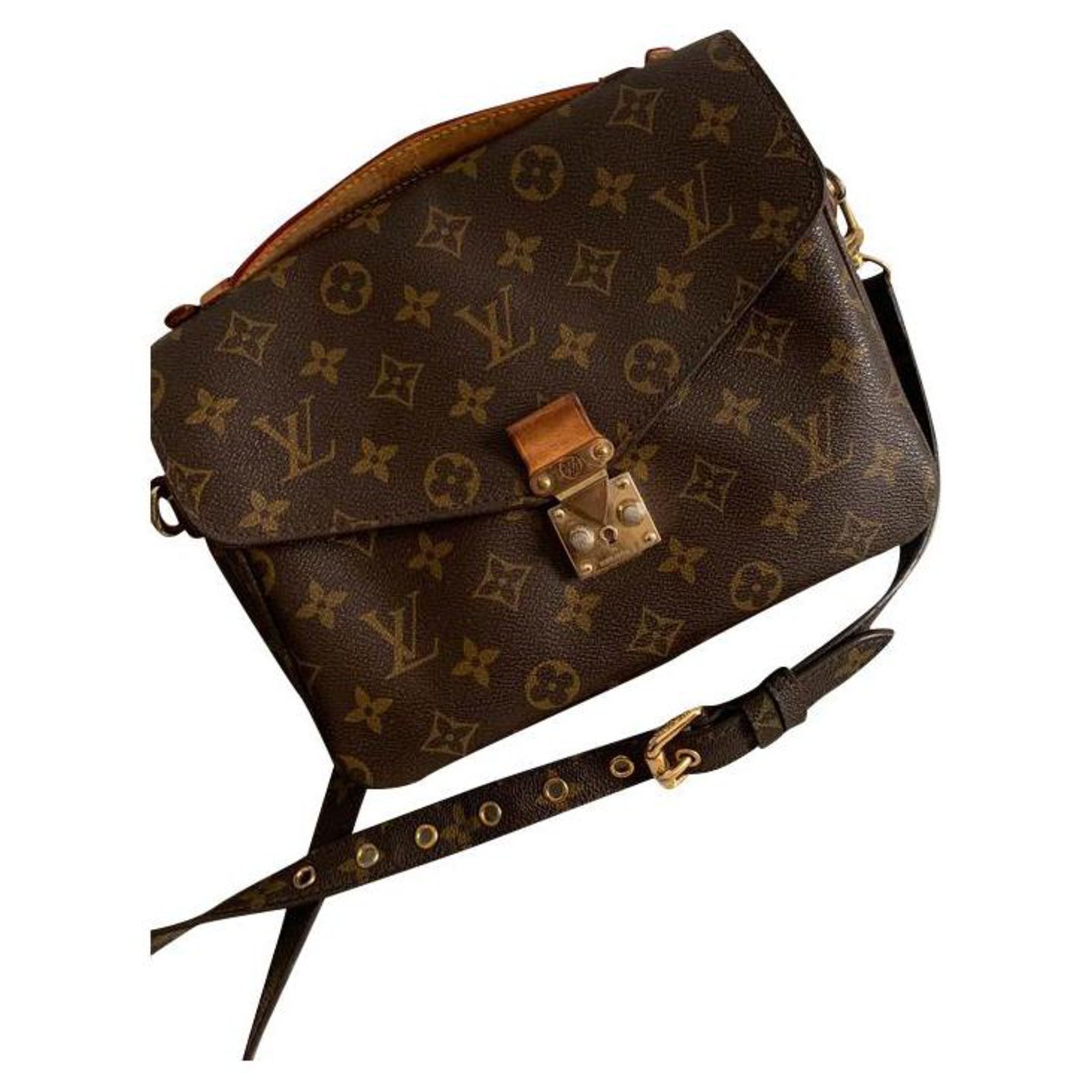 Louis Vuitton Metis Handbags Cloth Brown ref.217192 - Joli Closet