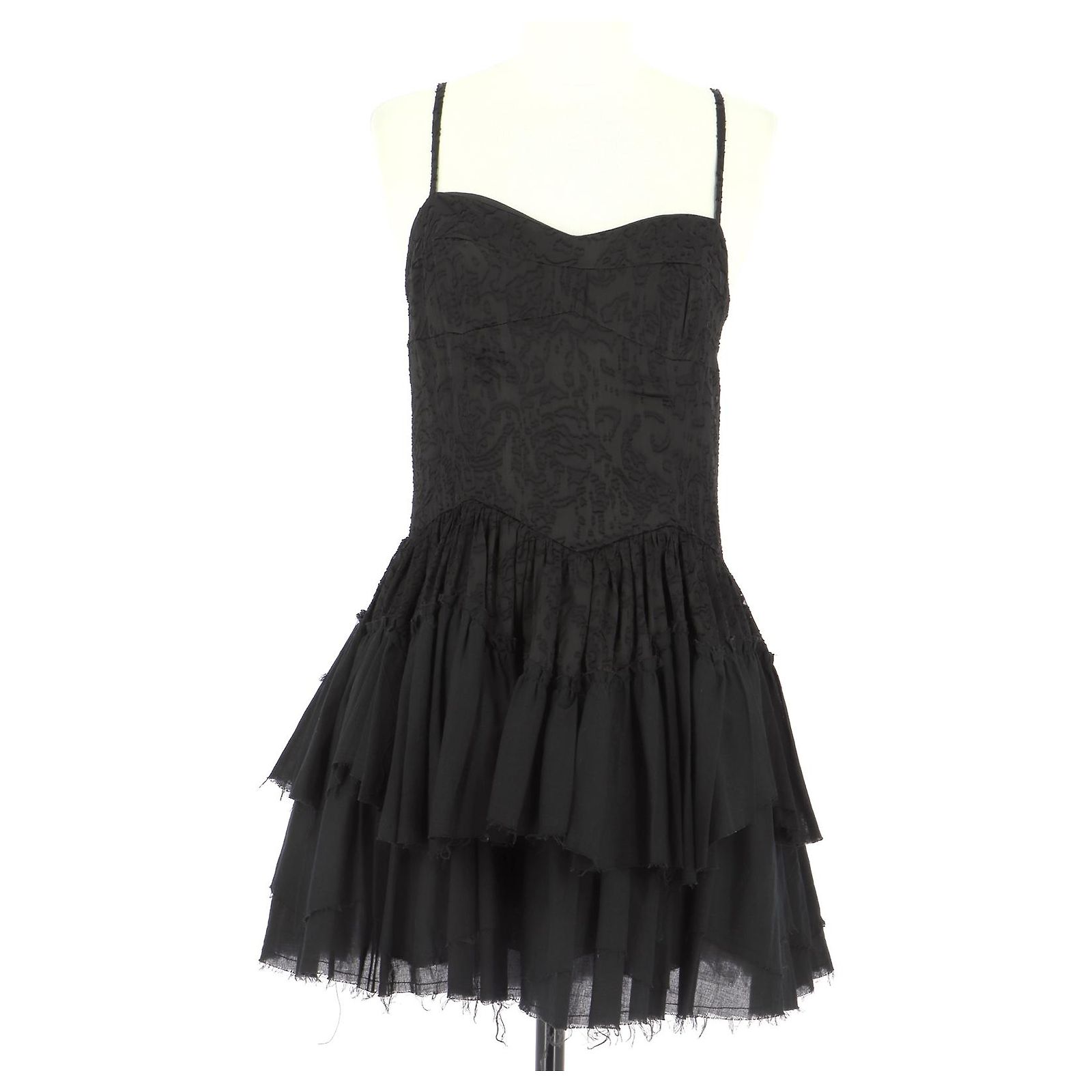 Robe Noire Cocktail Maje Taille 40 - Maille Coton, Manches Dolman - Neuf Jamais Porté