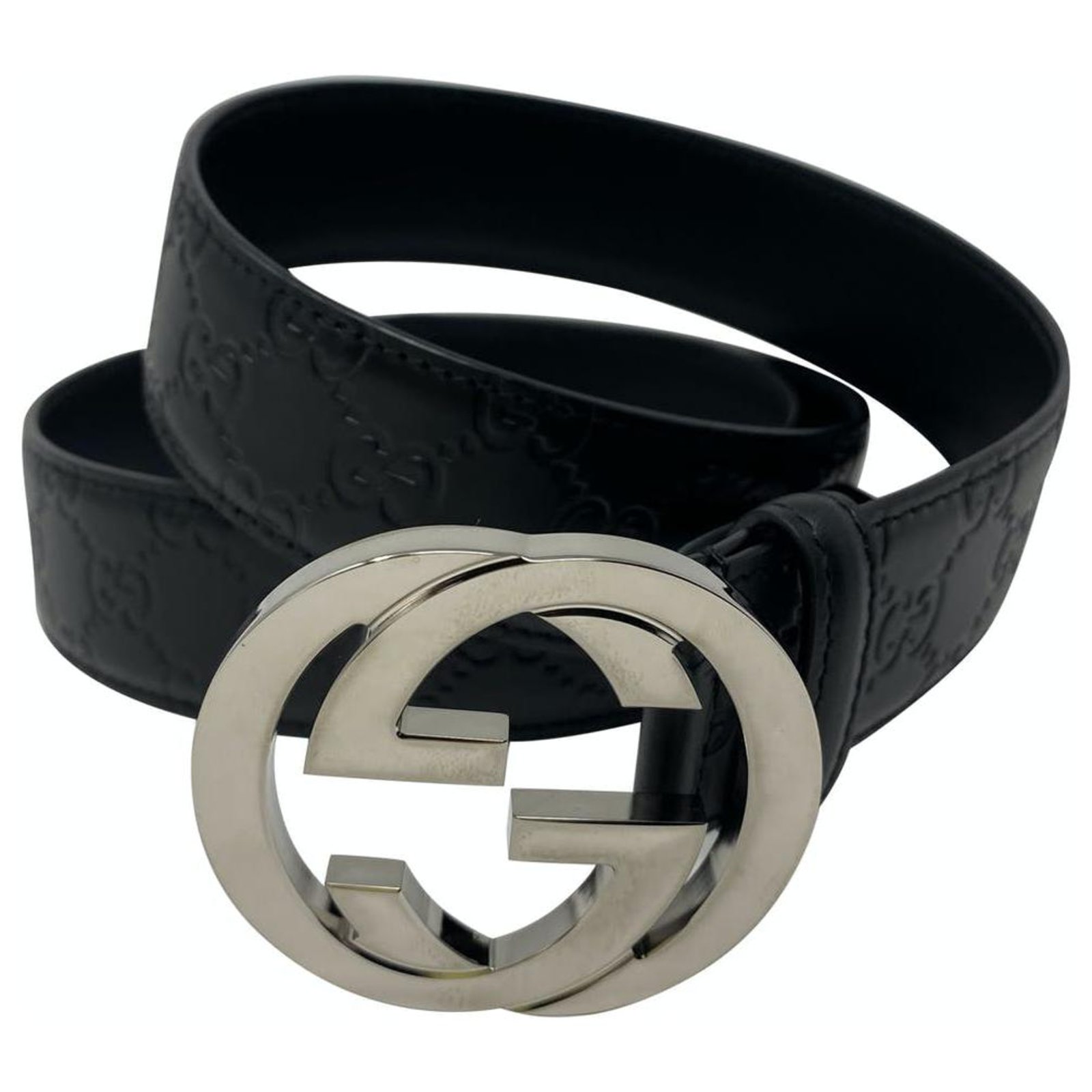 black gucci signature belt