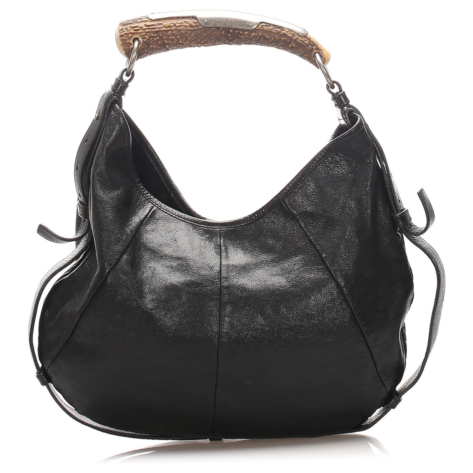 Yves St. Laurent/YSL Black Leather Mombasa Bag
