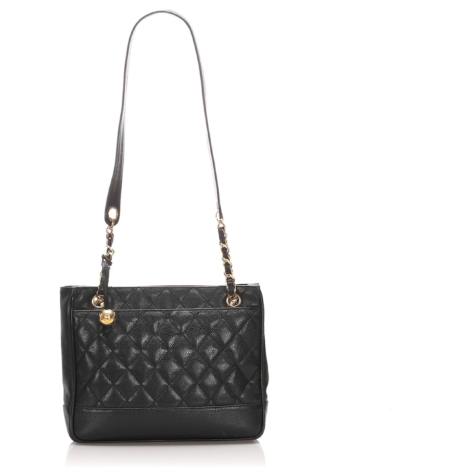 Chanel Black Caviar Leather Shoulder Bag ref.217402 Joli Closet