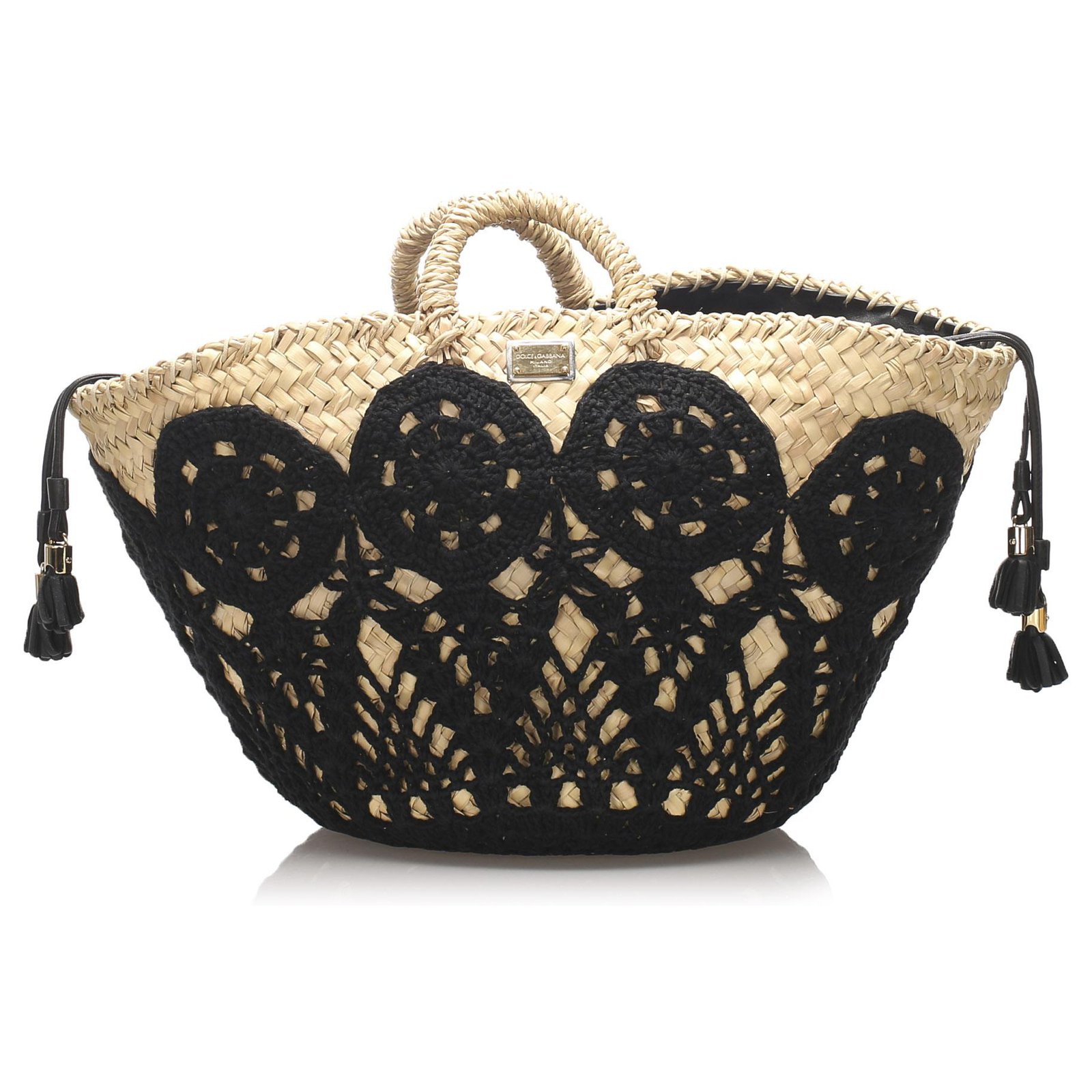 dolce and gabbana straw tote