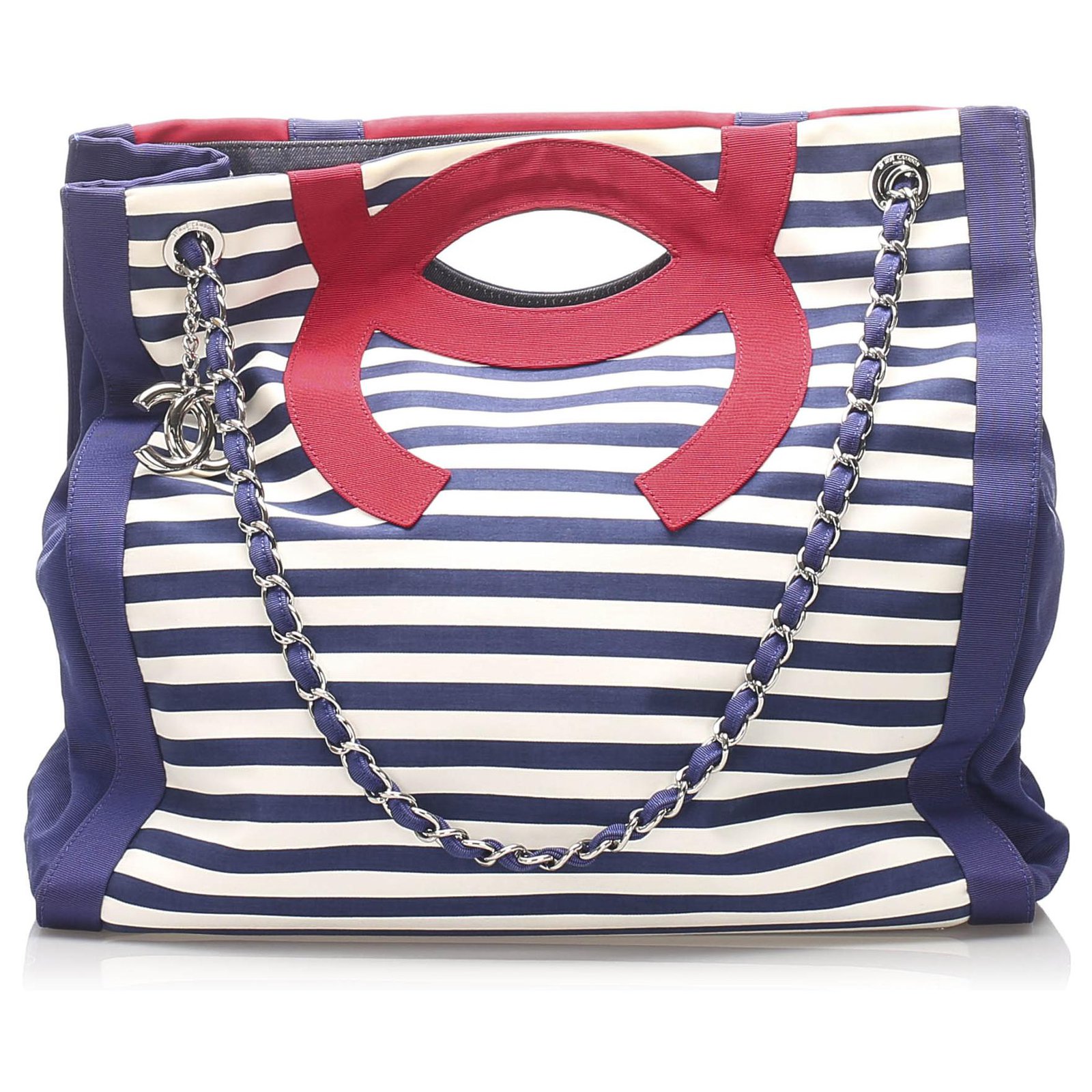 Chanel Blue CC Canvas Tote Bag Multiple colors Cloth Cloth ref.217568 -  Joli Closet