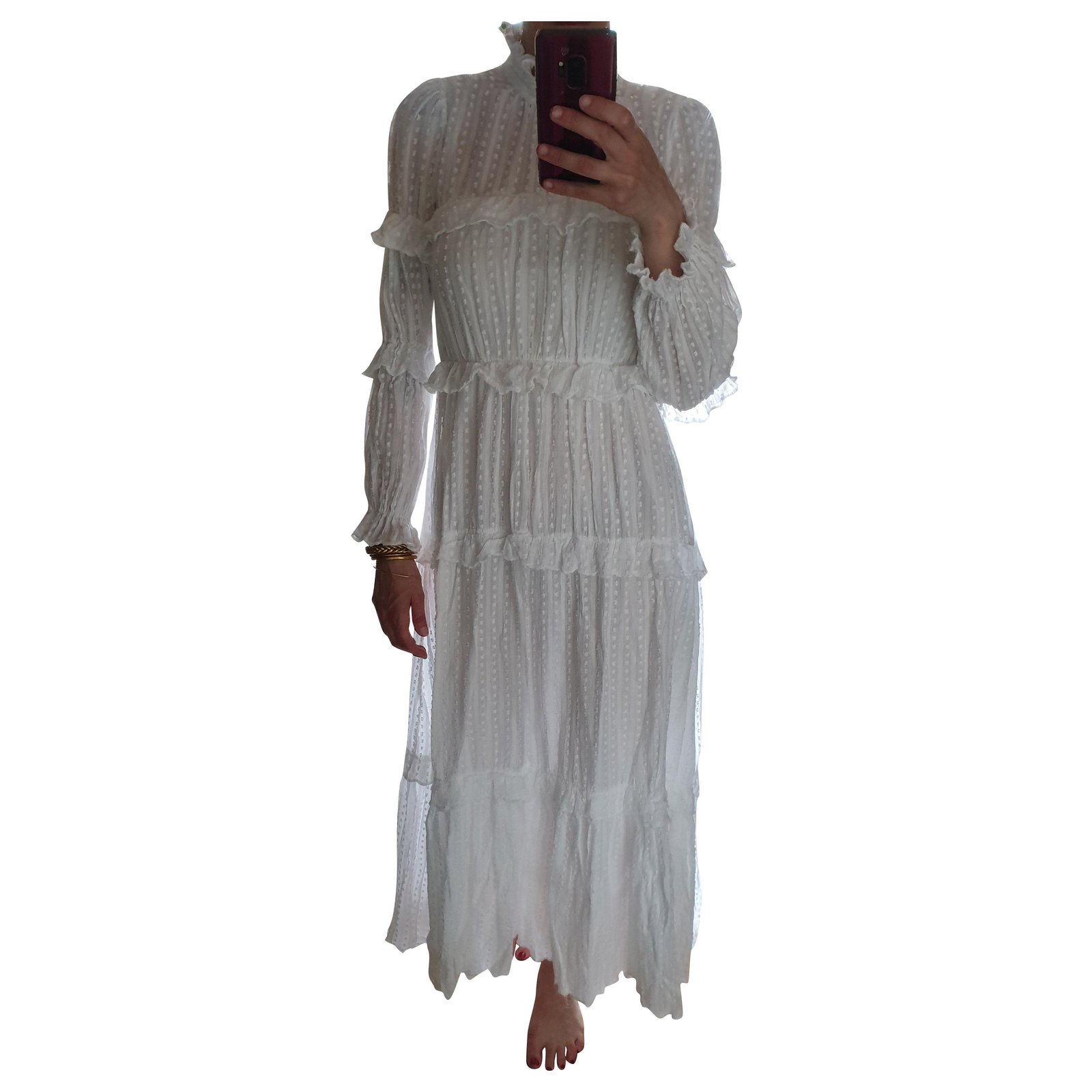 Isabel Marant Etoile Yukio dress White Cotton ref.217618 Joli Closet
