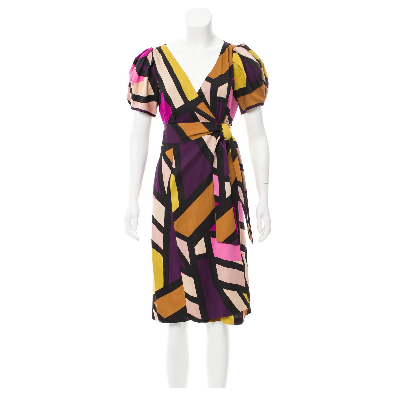 Diane Von Furstenberg DvF Artie vintage silk wrap dress Multiple colors  Elastane ref.217677 - Joli Closet