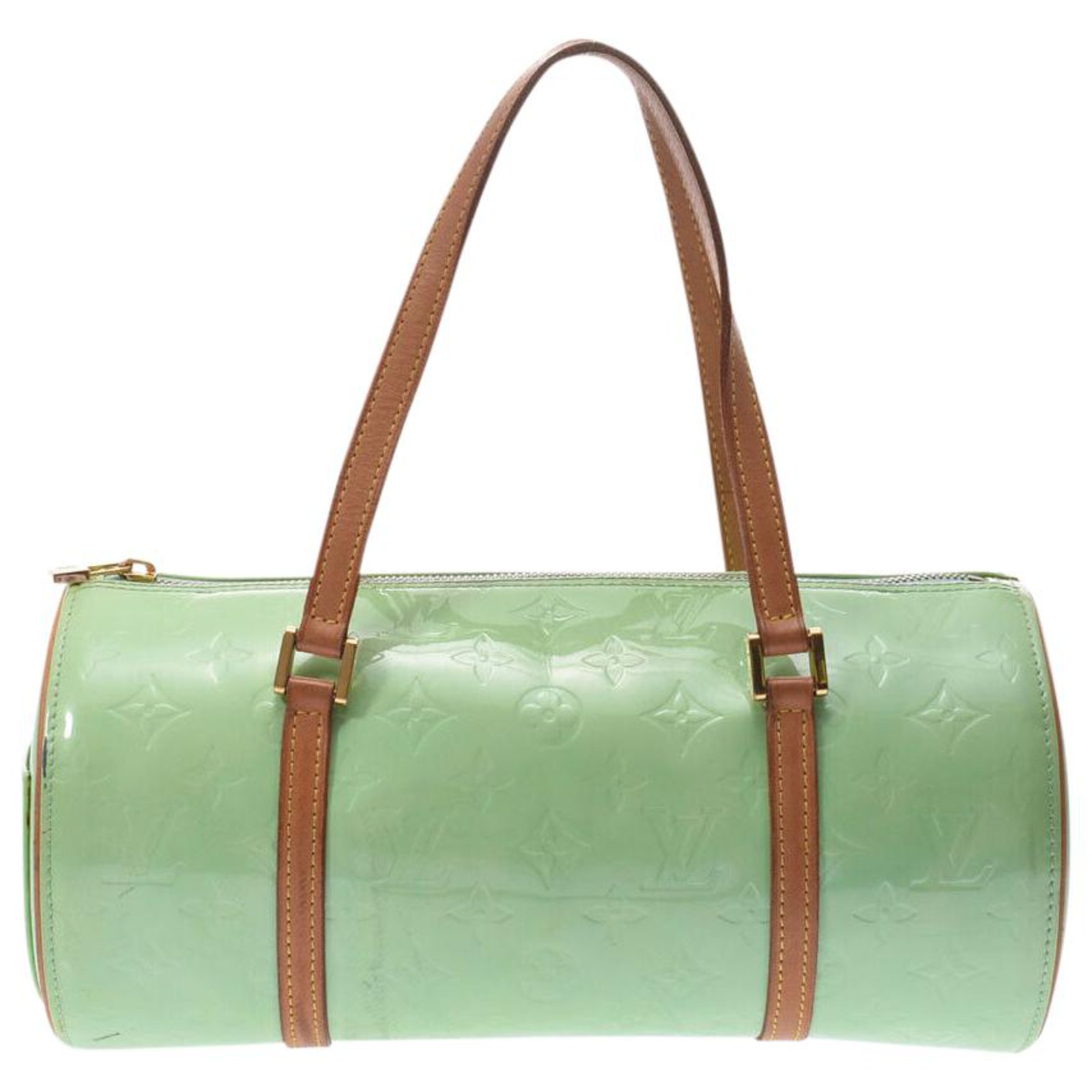 LOUIS VUITTON GREEN PATENT VERNIS PAPILLON BAG