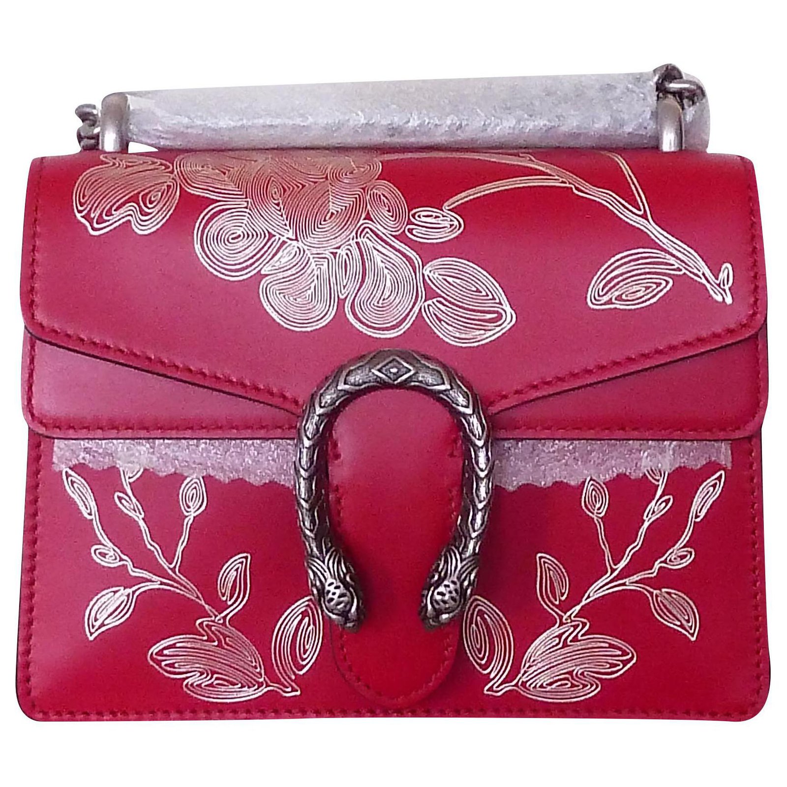 GUCCI Dionysus Broderies limited edition bag Red Leather  - Joli  Closet