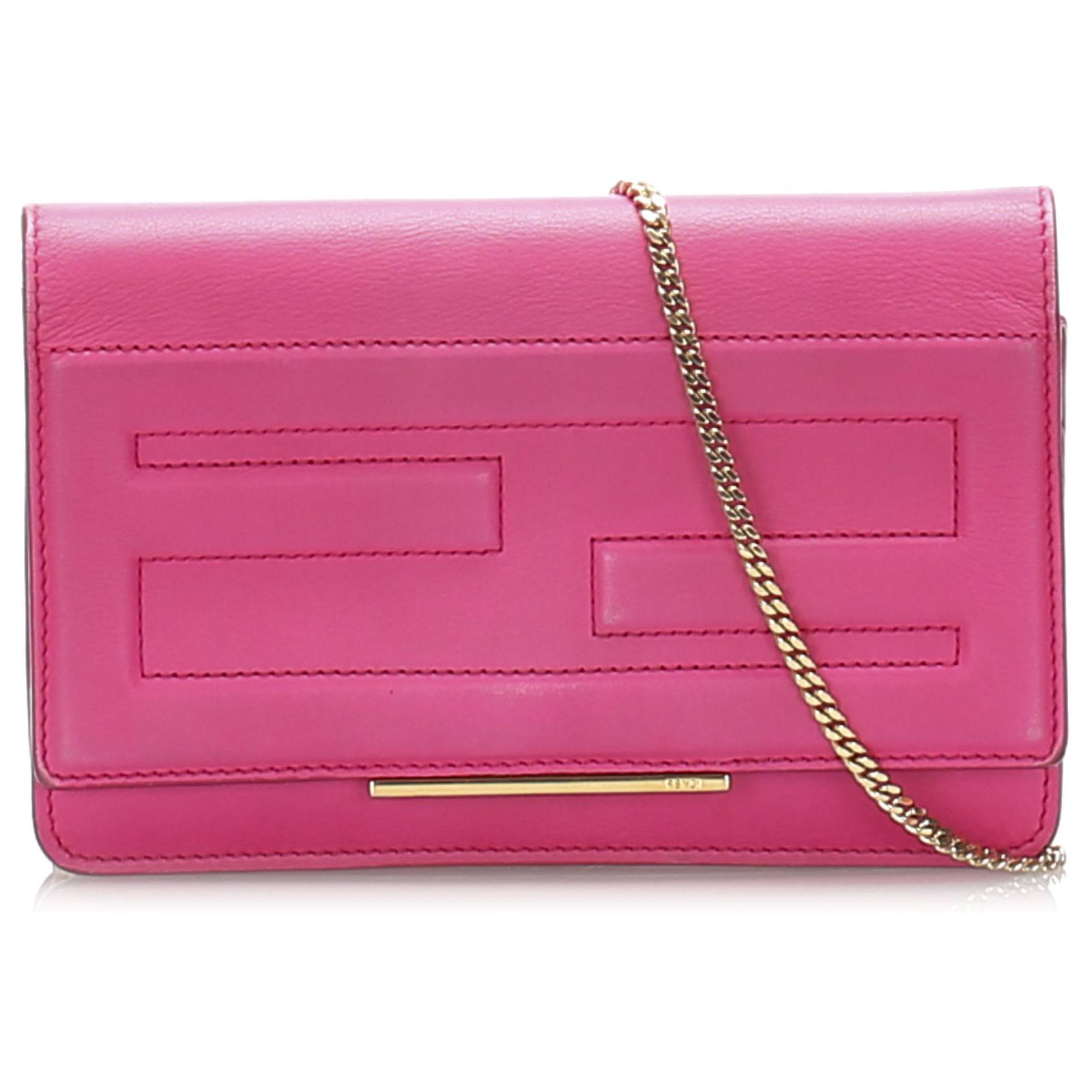 pink fendi wallet