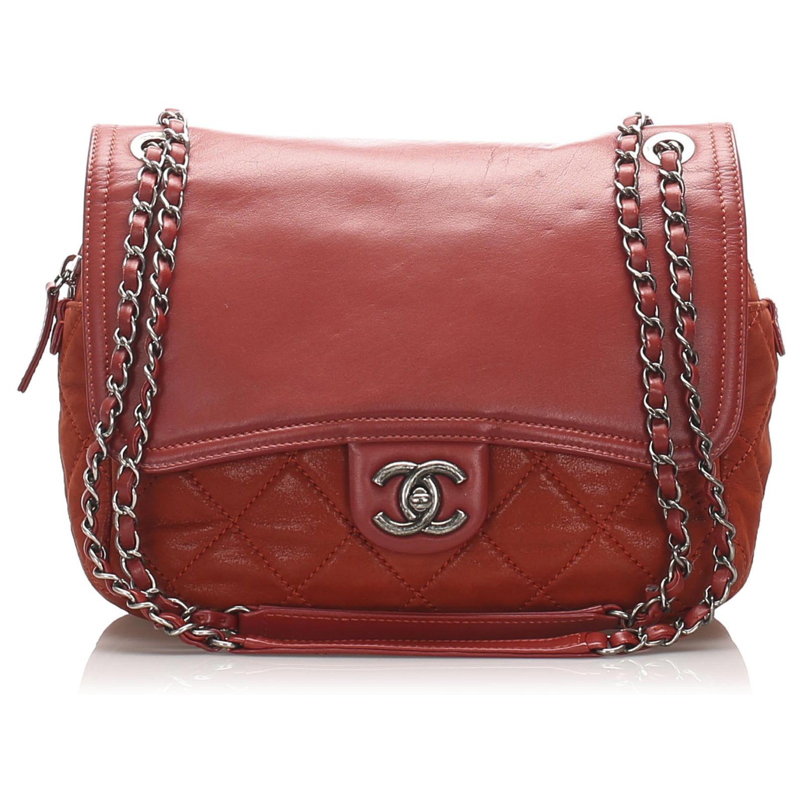 Chanel Red Wild Stitch Lambskin Leather Flap Bag ref.218395 - Joli Closet