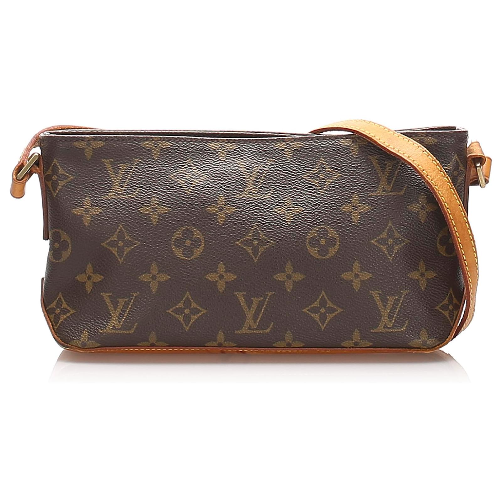 Louis Vuitton Brown Monogram Trotteur Castaño Cuero Lienzo ref.218410 -  Joli Closet