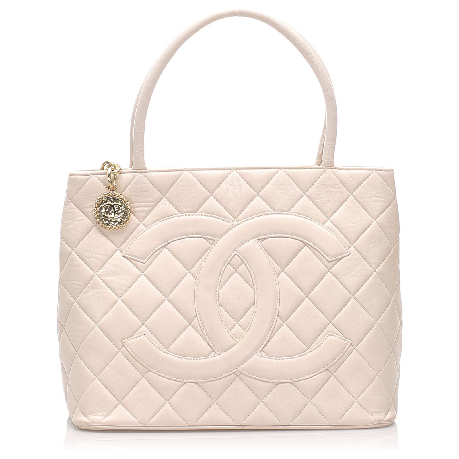 Chanel Pink Lambskin Medallion Tote Bag Leather ref.218700 - Joli