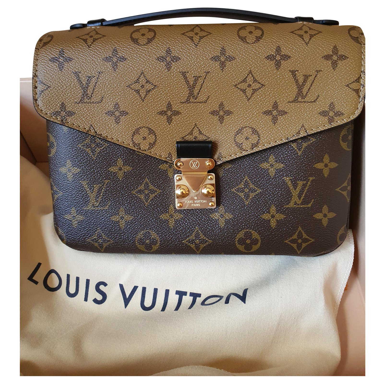 Louis Vuitton Blue Since 1854 POCHETTE METIS Leather Cloth ref