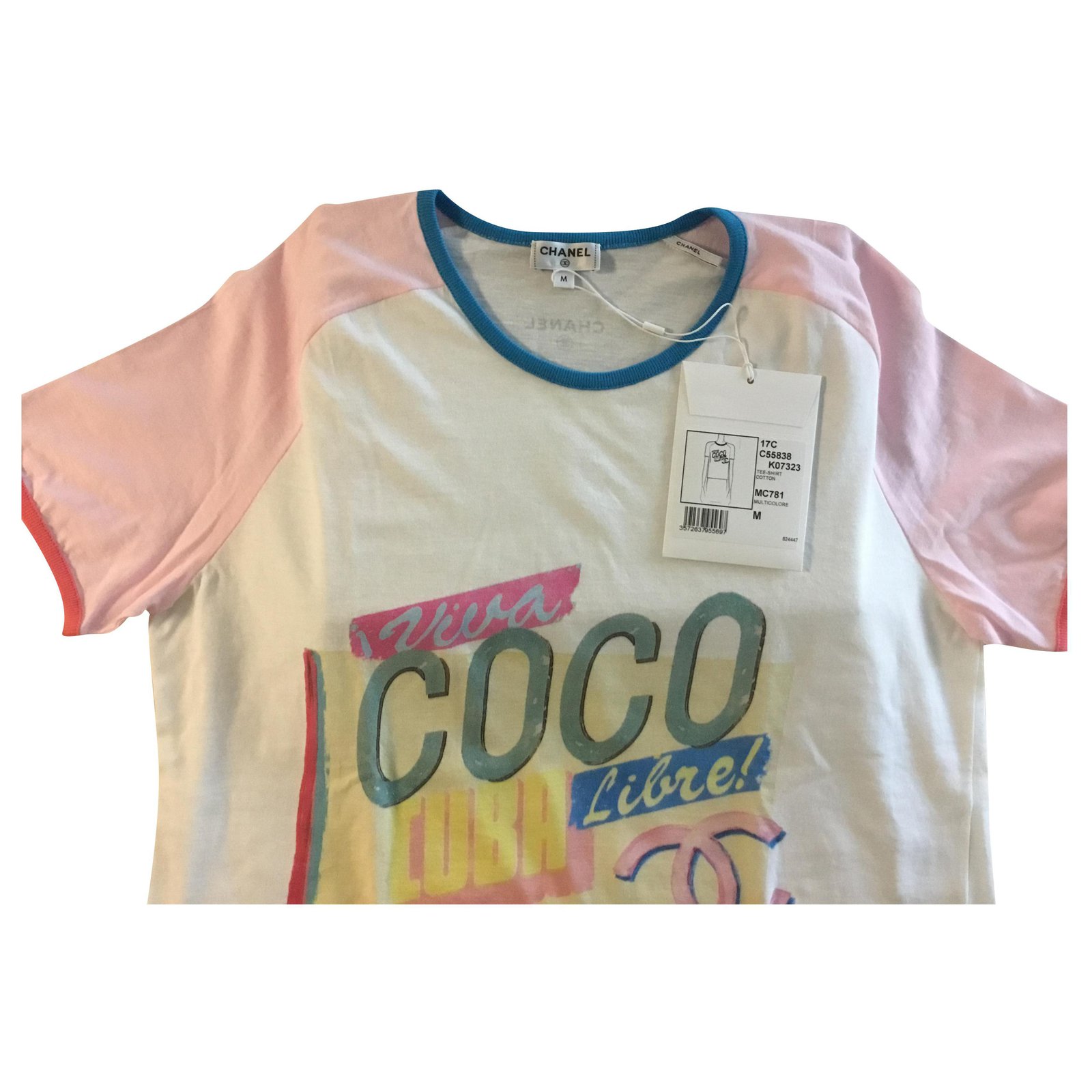 diseñador Marcha mala Depender de Chanel Camiseta Coco Cuba Cruise colección Blanco Algodón ref.218945 - Joli  Closet