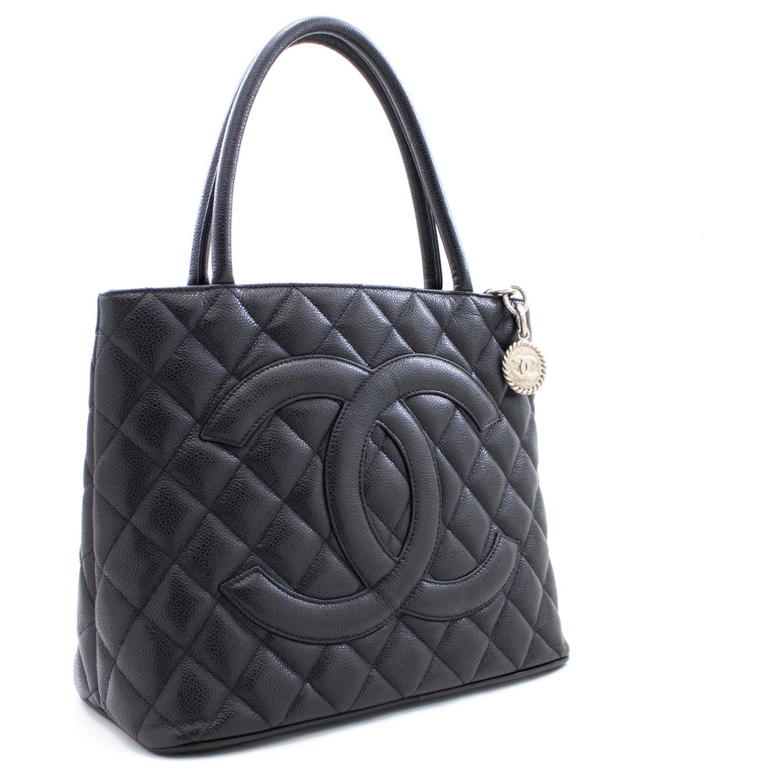 CHANEL Caviar GST 13 Grand Shopping Tote Chain Shoulder Bag Black Leather  ref.738946 - Joli Closet
