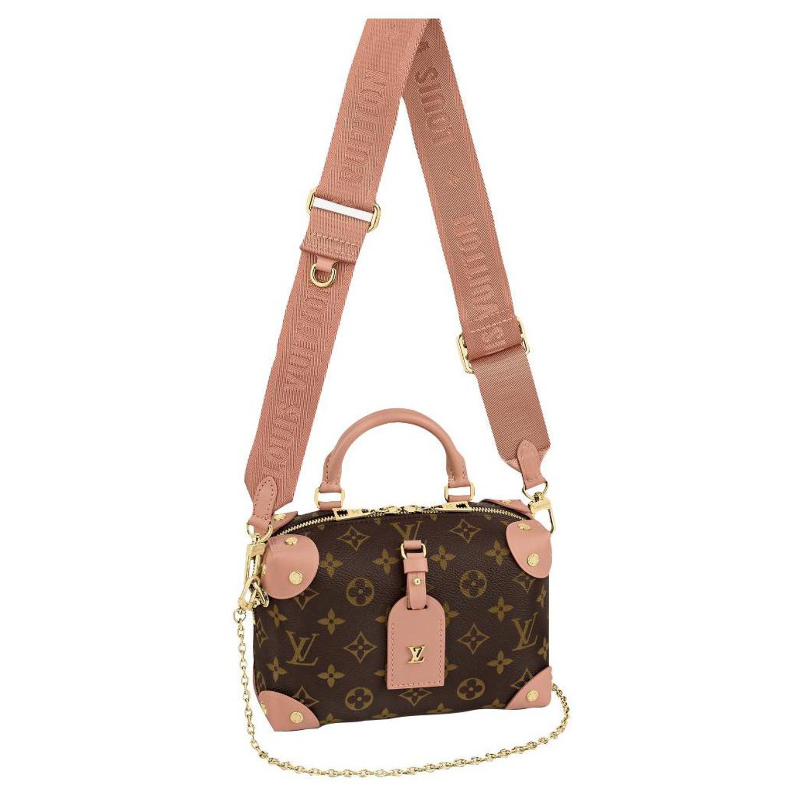 Louis Vuitton Petite Malle Souple Handbag Monogram Canvas Brown