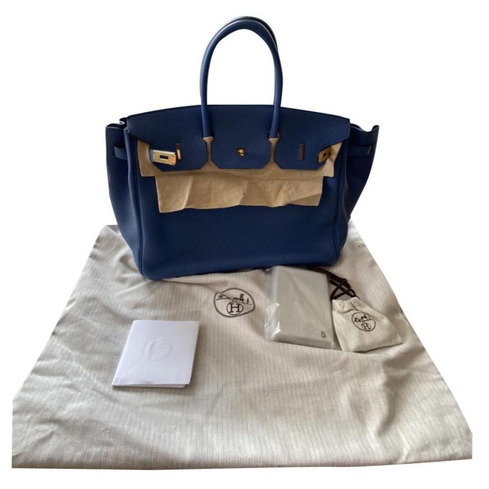 blue birkin bag