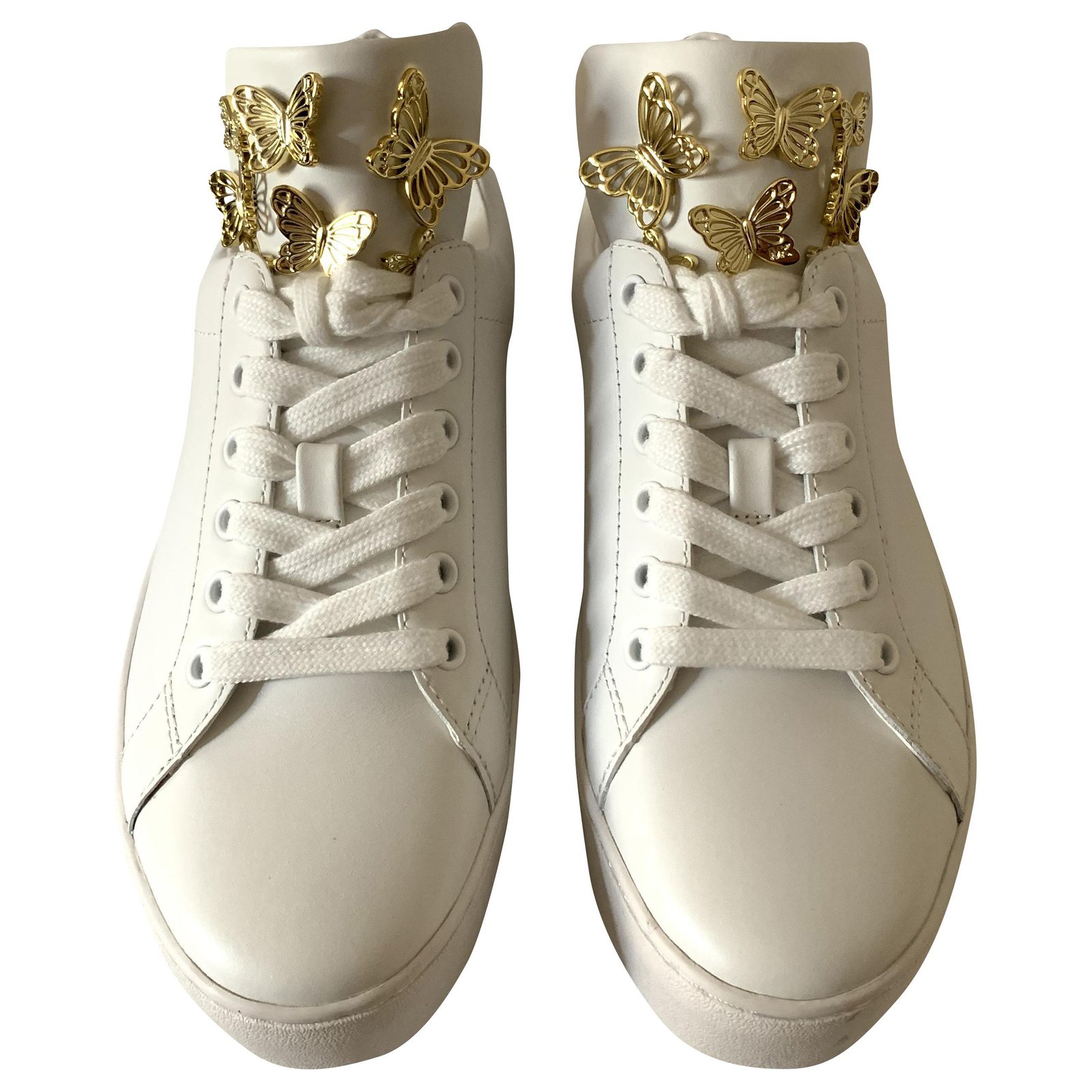 michael kors white platform sneakers