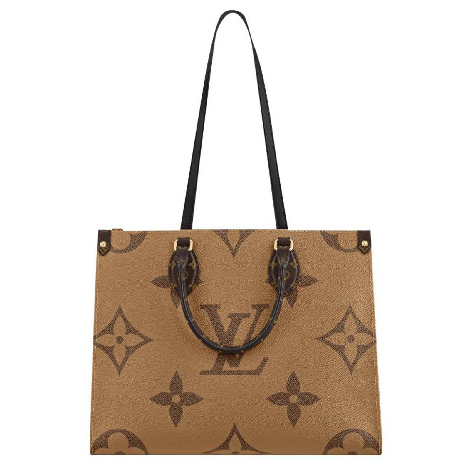 Onthego leather tote Louis Vuitton Brown in Leather - 37060418