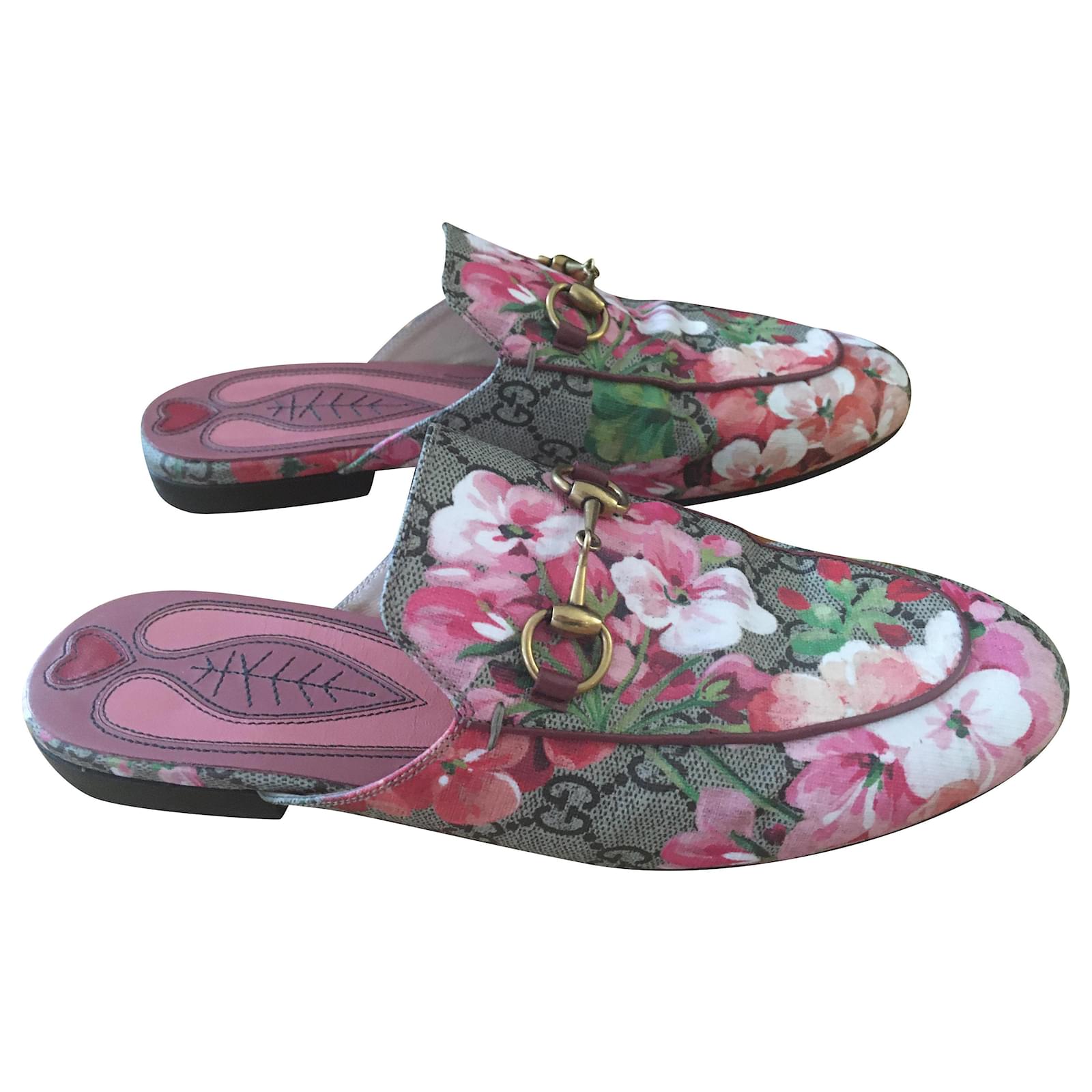 Gucci Princetown Rosa Bianco Beige D'oro Verde Verde chiaro Pelle