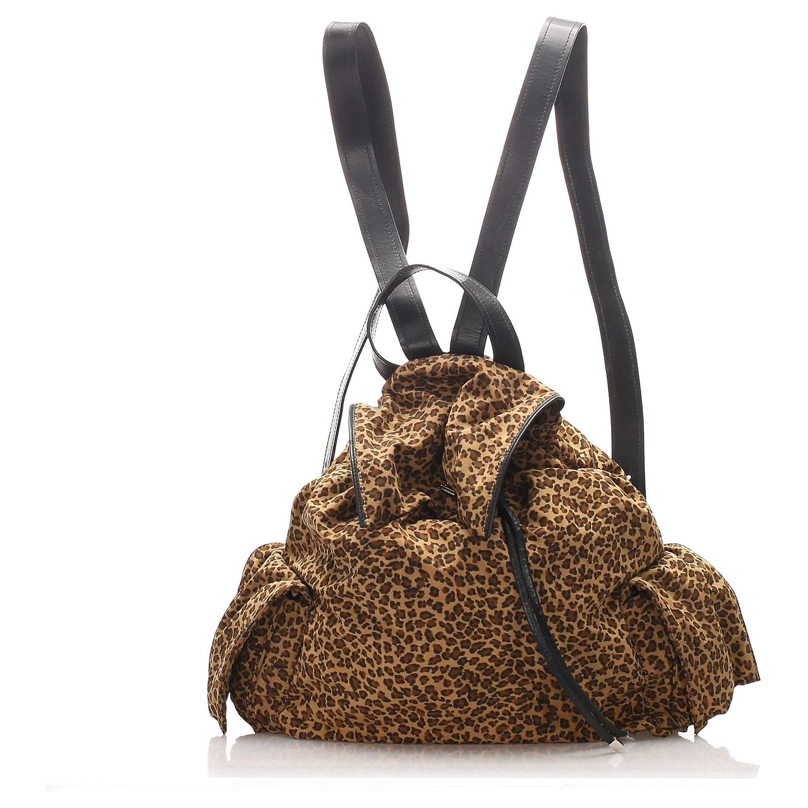 Bottega Veneta leather leopard backpack Vtg Bottega Veneta Leopard Mini Backpack, Vintage Leopard  main image 4