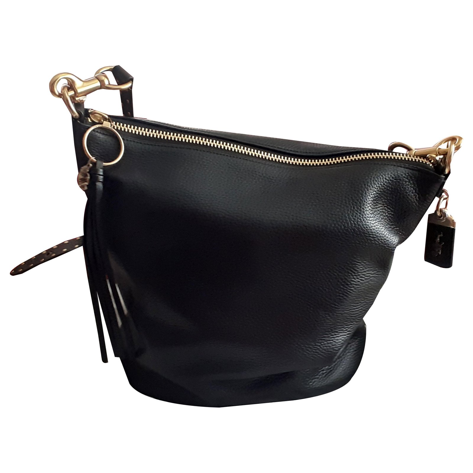 Coach Pebbled Leather Double Corner Zip Wristlet Black Style No 6649 :  Amazon.in: Fashion