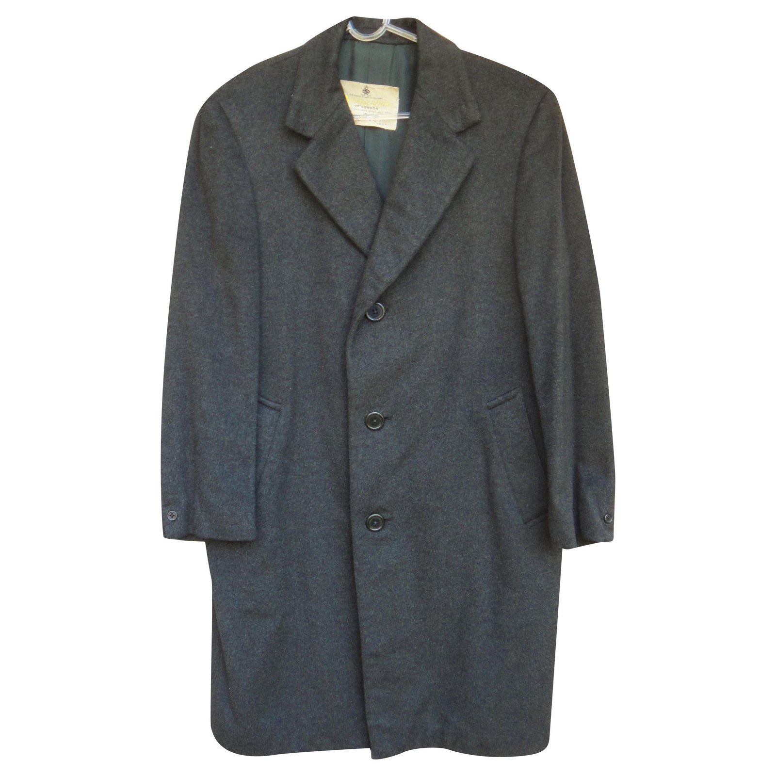 vintage Aquascutum coat in pure cashmere 48 Dark grey ref.220683 - Joli ...
