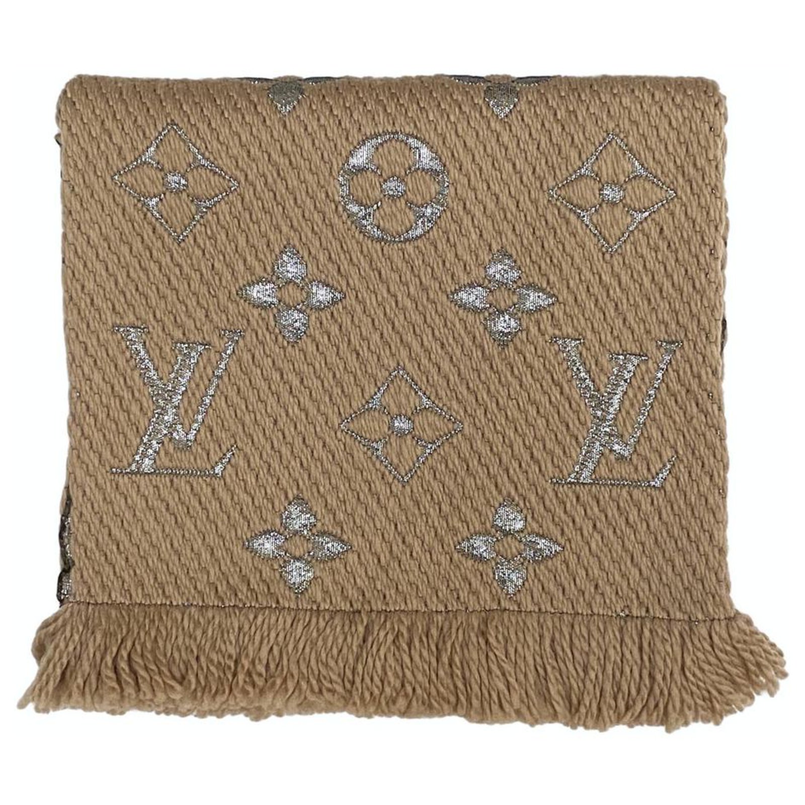 Shop Louis Vuitton 2023-24FW Wool Plain Logo Knit & Fur Scarves (M79401) by  Hi-Standard